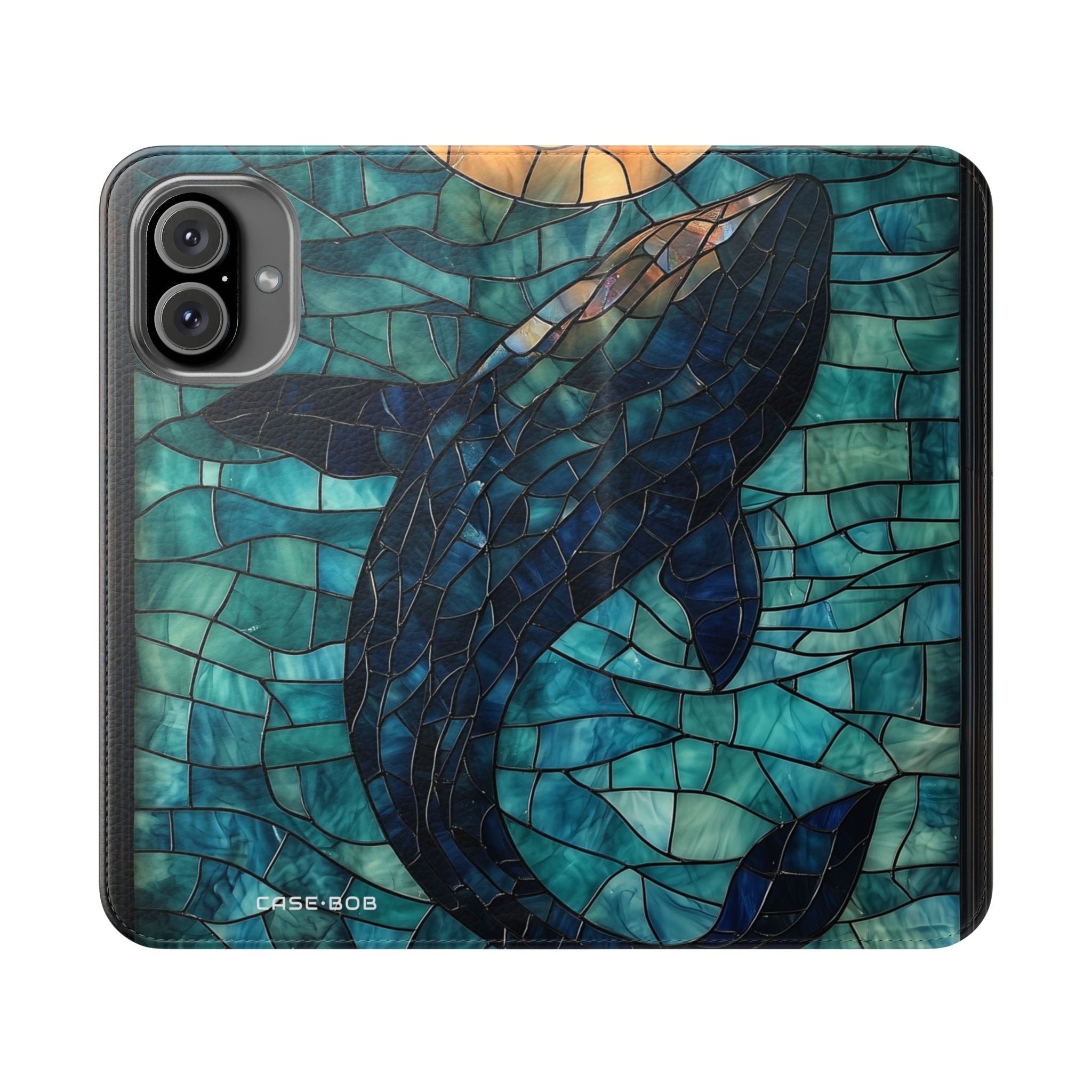 Blue Whale Mosaic - iPhone 16 Plus Case - Wallet