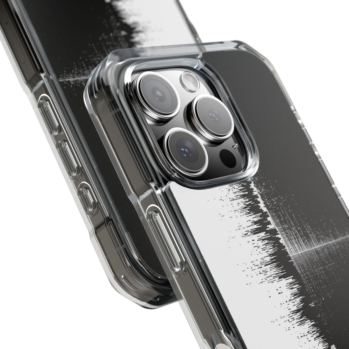 Black Impact MagSafe Phone Case for iPhone - Static Signal Split