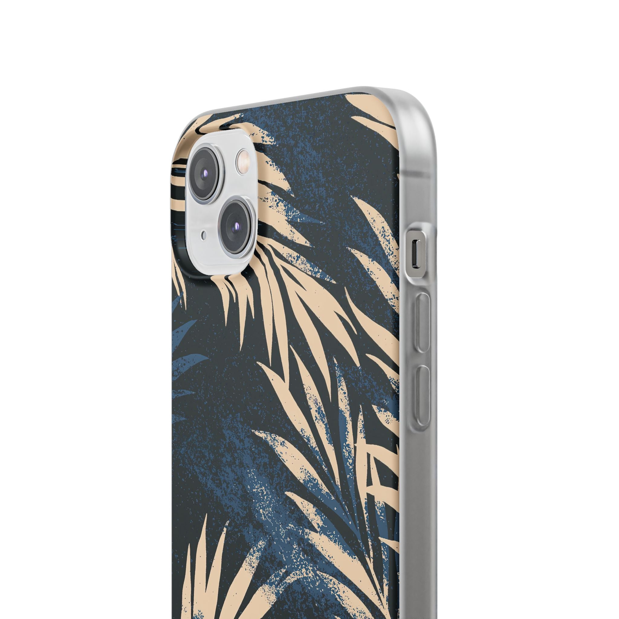 Blue Lite Phone Case for iPhone - Midnight Indigo Palm