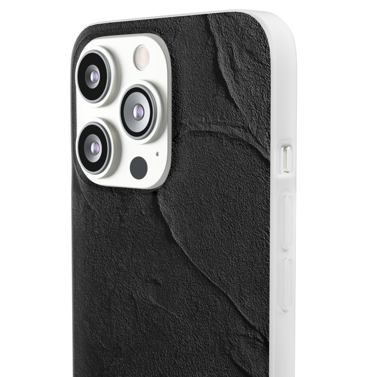 Obsidian Stucco Relief · Lite Phone Case for iPhone · Black