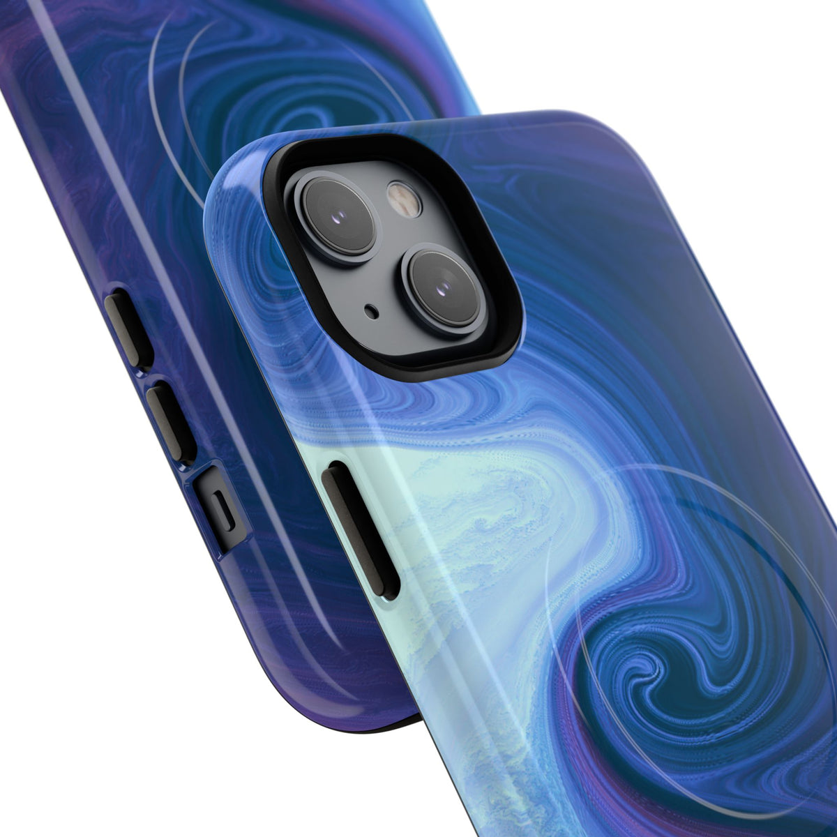 Azure Fluid Swirl · Tough 2.0 Magnetic Phone Case for iPhone · Blue