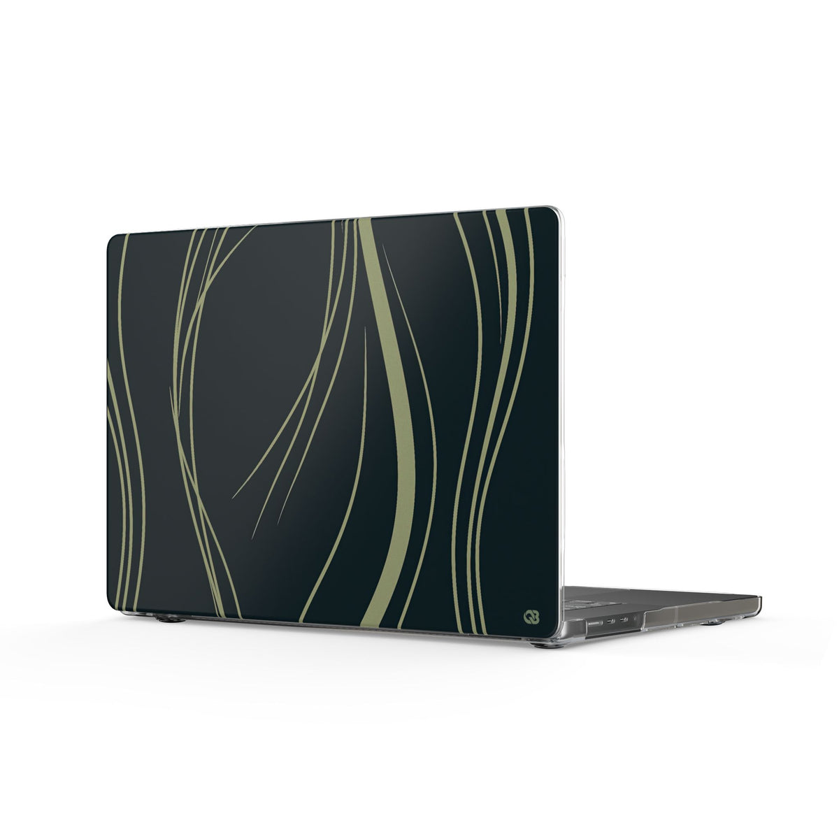 Serpentine Reeds · Clear Hard Case for MacBook · Green