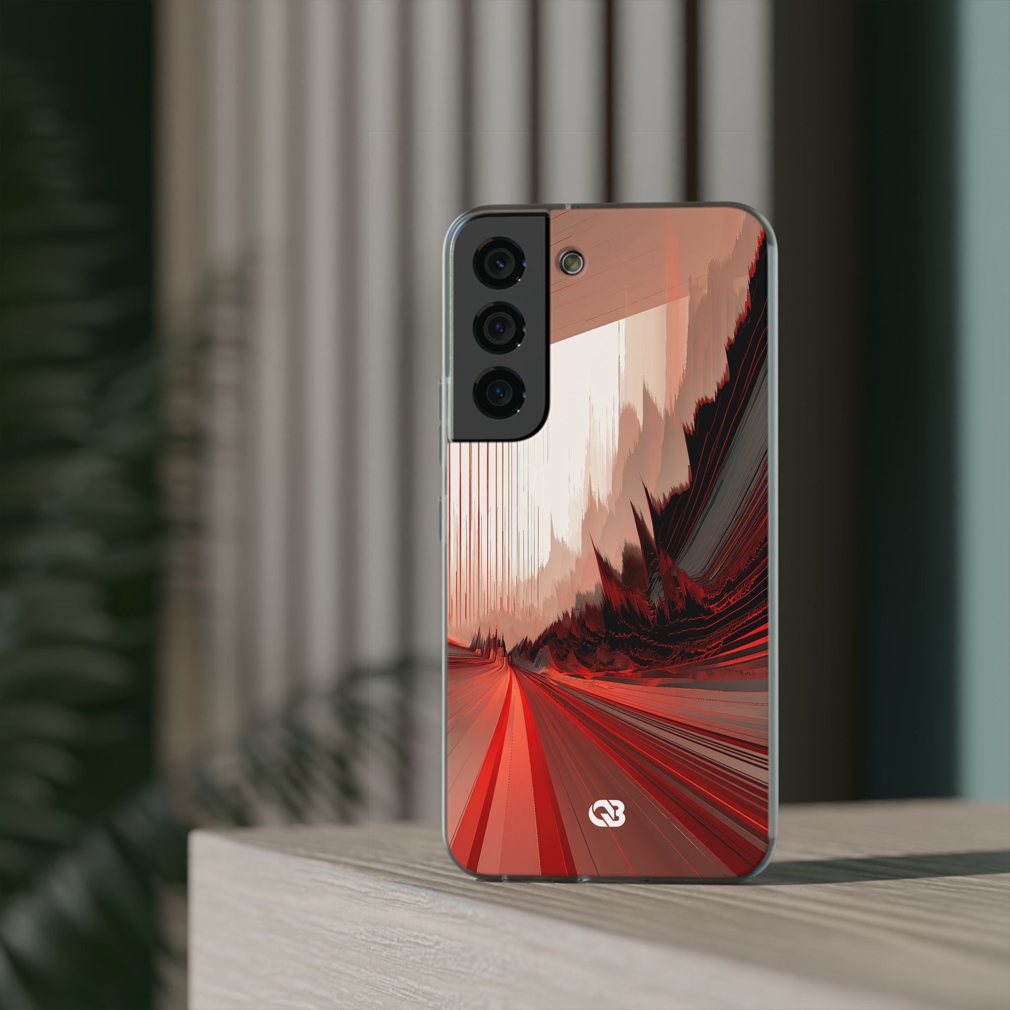 Red Lite Phone Case for Samsung - Crimson Pulse Horizon