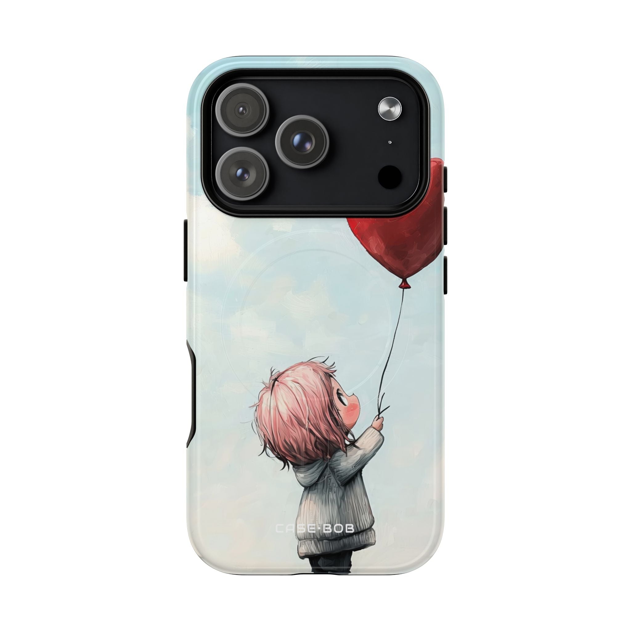 Heart Balloon Glow iPhone 17 Pro Case - Tough+ - CASE•BOB