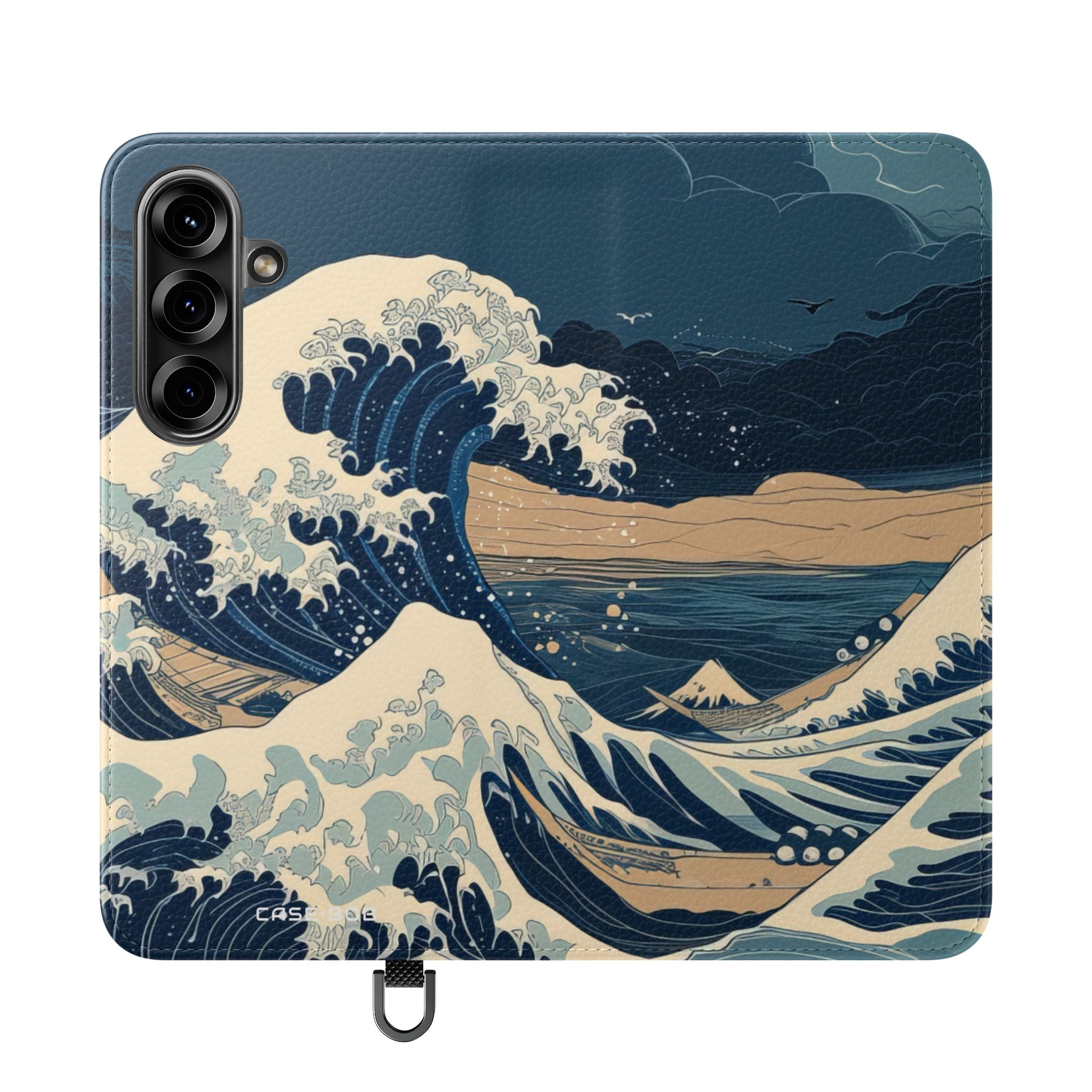 Cresting Navy Wave - Samsung S25 Case - Lompakkokotelo