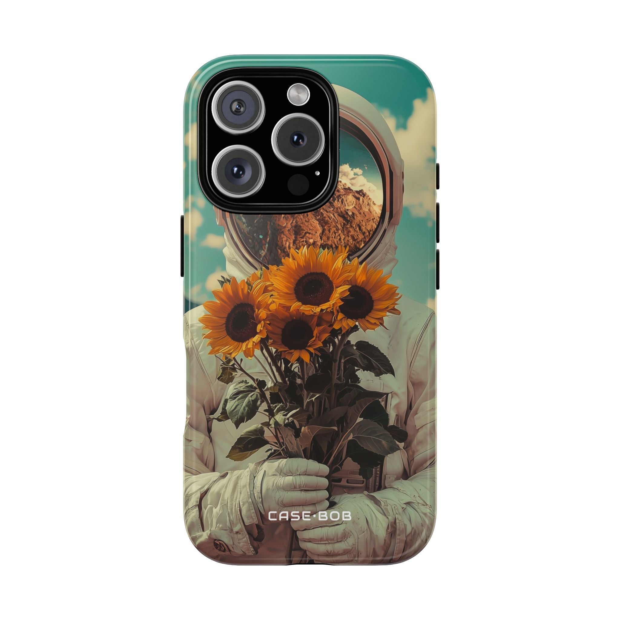 Sunflower Astronaut iPhone 16 Pro Case - Tough