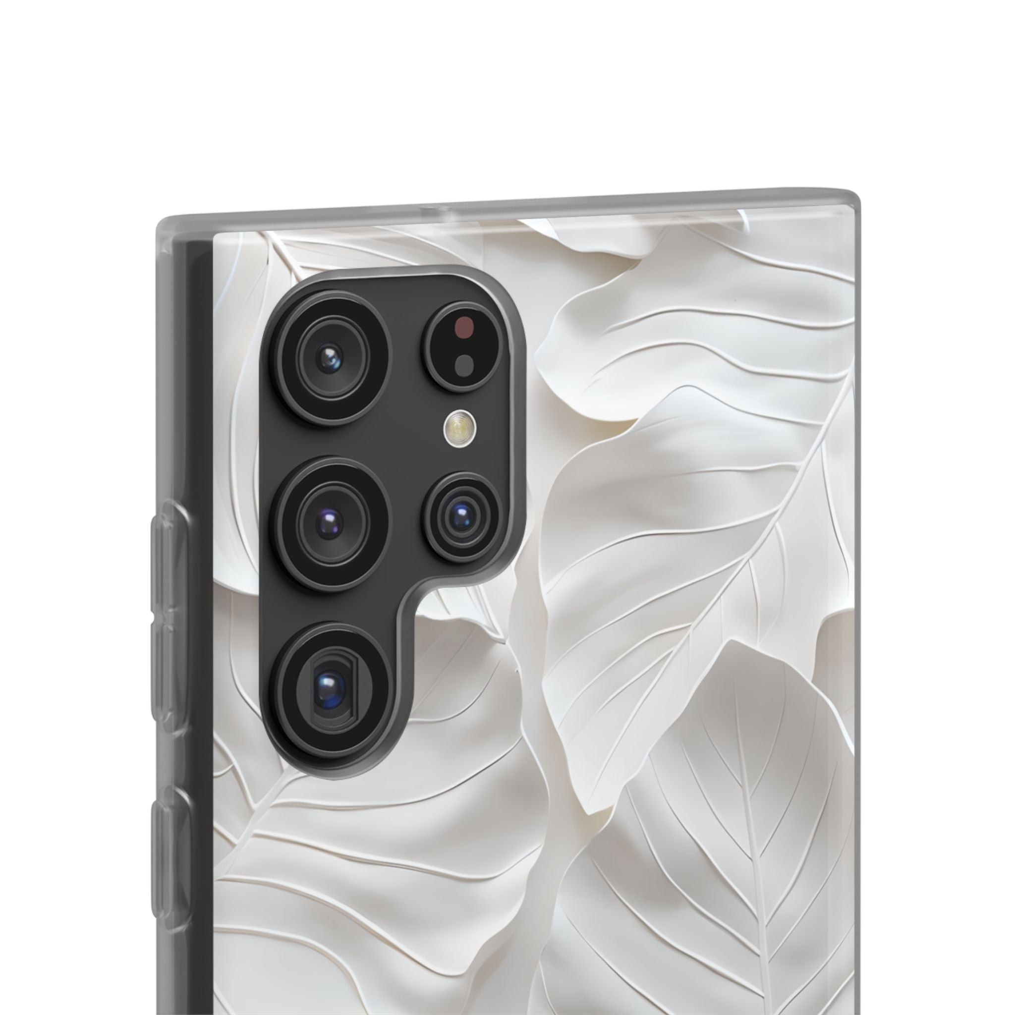 Sculpted Ivory Leaves · Soft Handyhülle für Samsung