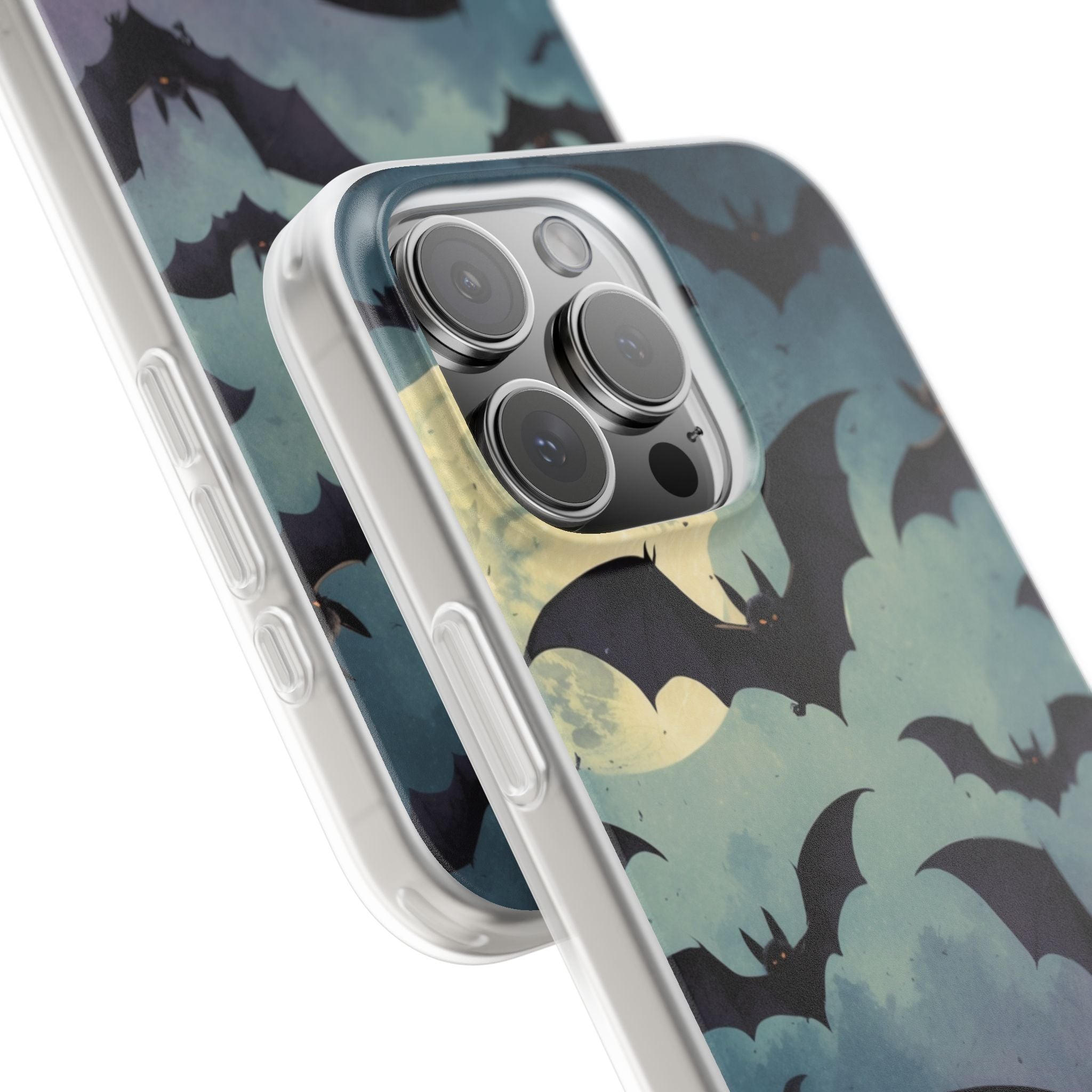 Leuchtender Fledermaus-Schwarm iPhone 16 Pro Max Case - Soft