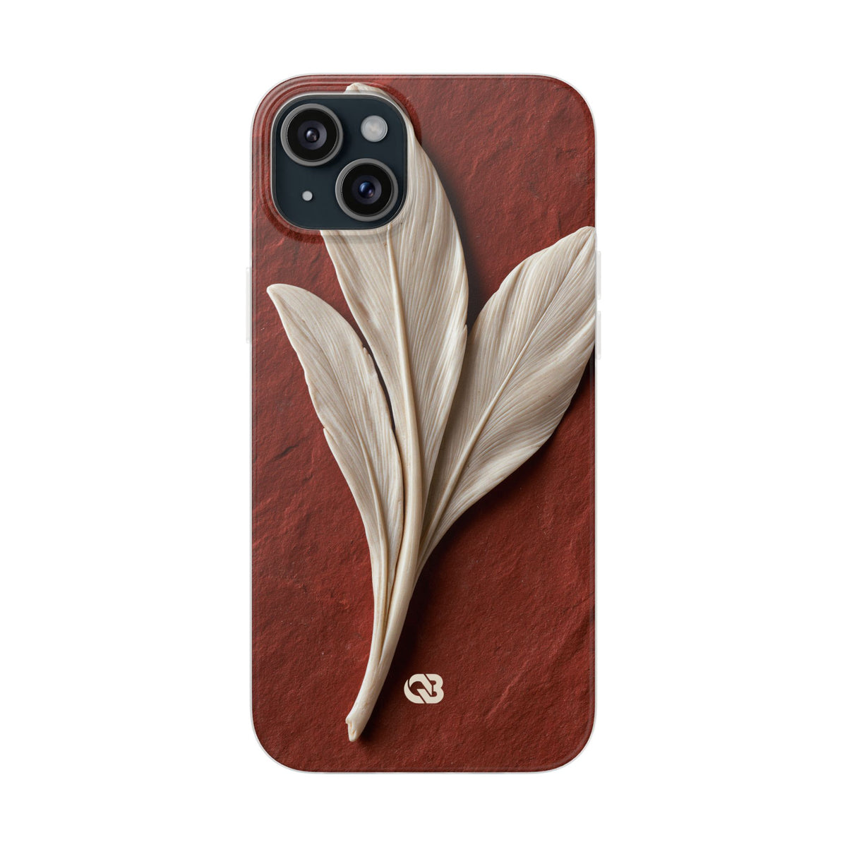 Carved Ivory Plume · Lite Phone Case for iPhone · Red