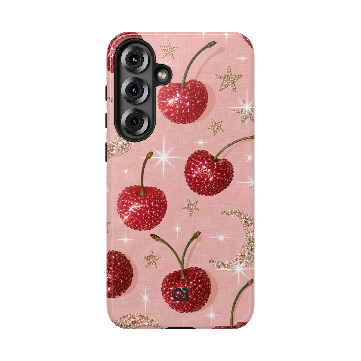 Bedazzled Ruby Cherries · Tough Phone Case for Samsung · Pink