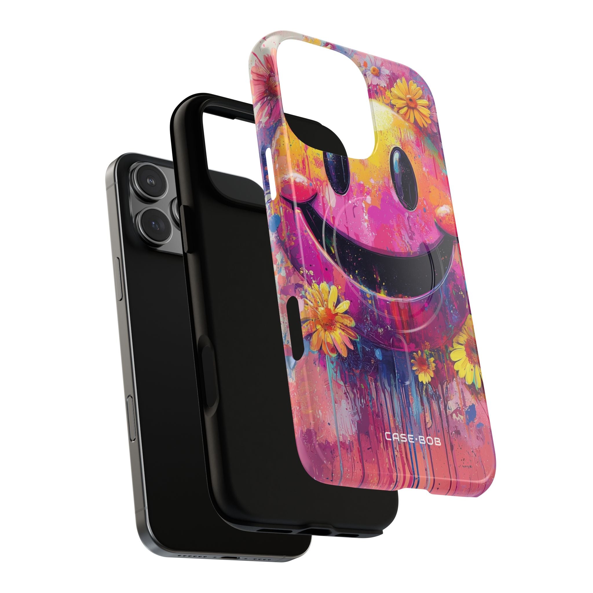 Smiley Bloom iPhone 16 Pro Max Skal - Tough+