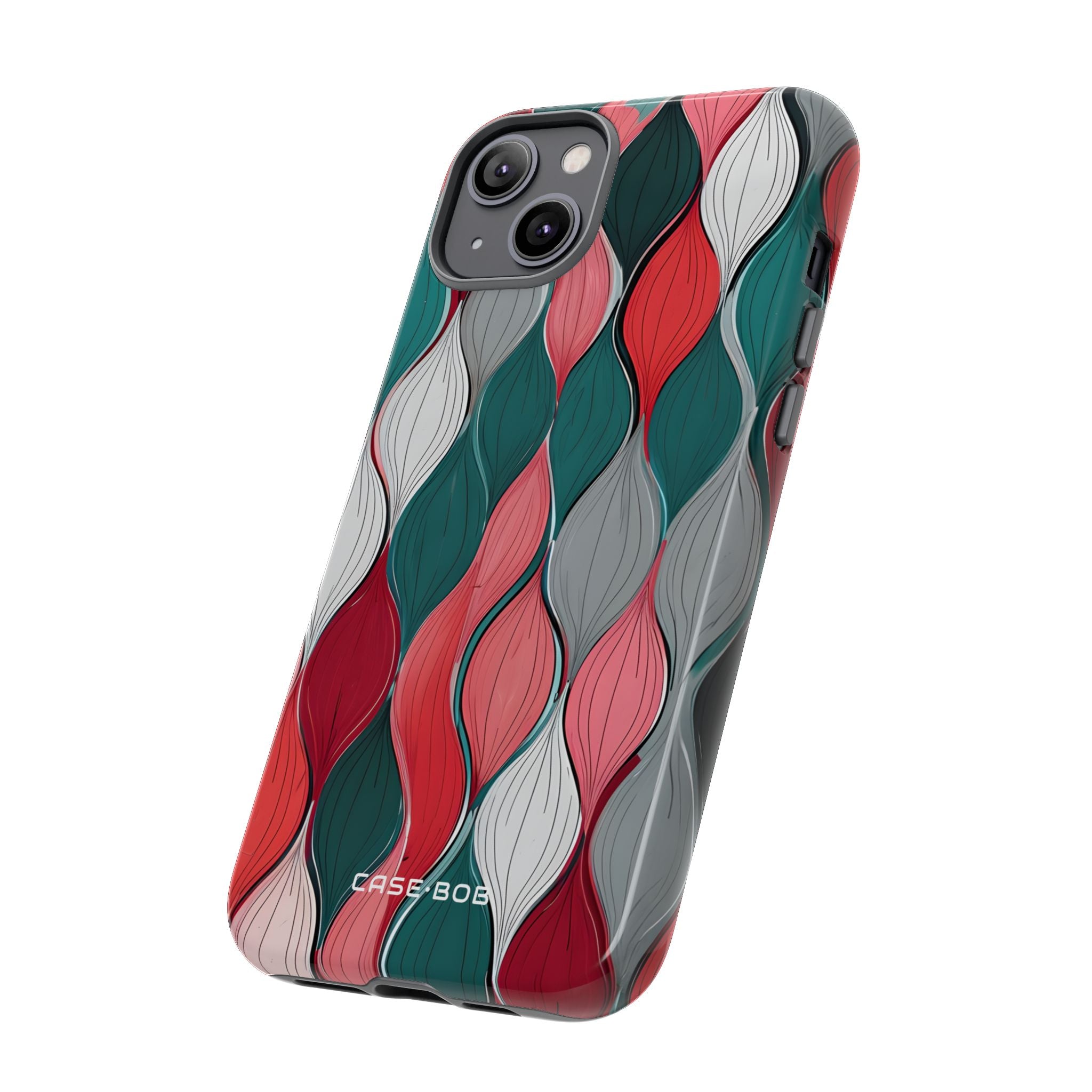 Leaf Cascade Teal iPhone 14 Plus Case - Tough