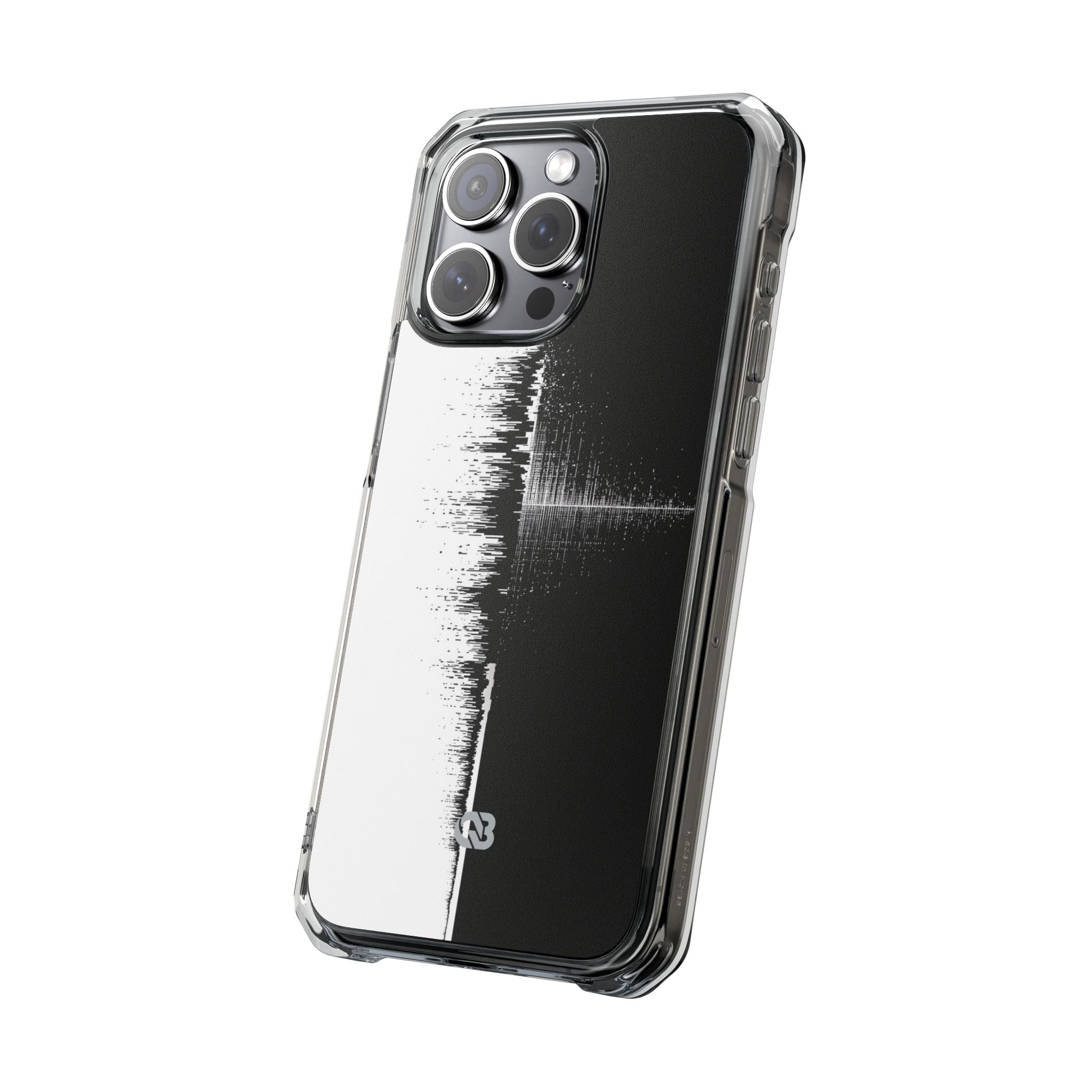 Black Impact MagSafe Phone Case for iPhone - Static Signal Split