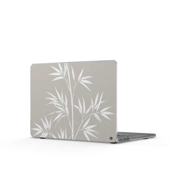 Serene Bamboo · Clear Hard Case for MacBook · Beige