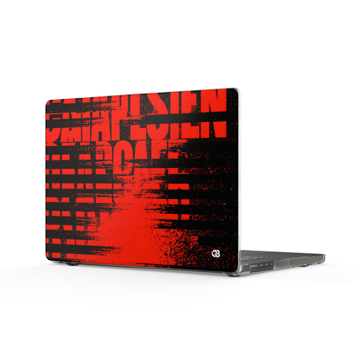 Crimson Redaction · Clear Hard Case for MacBook · Black