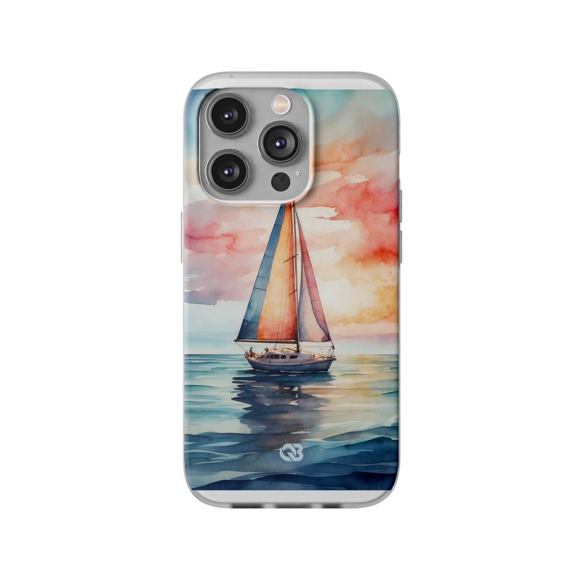 Crimson Horizon Sail · Soft Hoesje voor iPhone