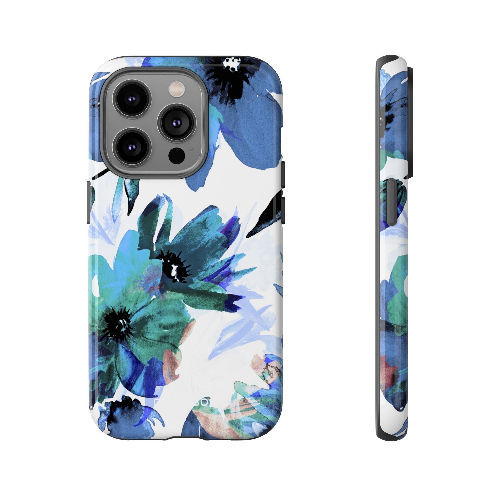 Blue Blossom Radiance iPhone 14 Pro Case - Tough