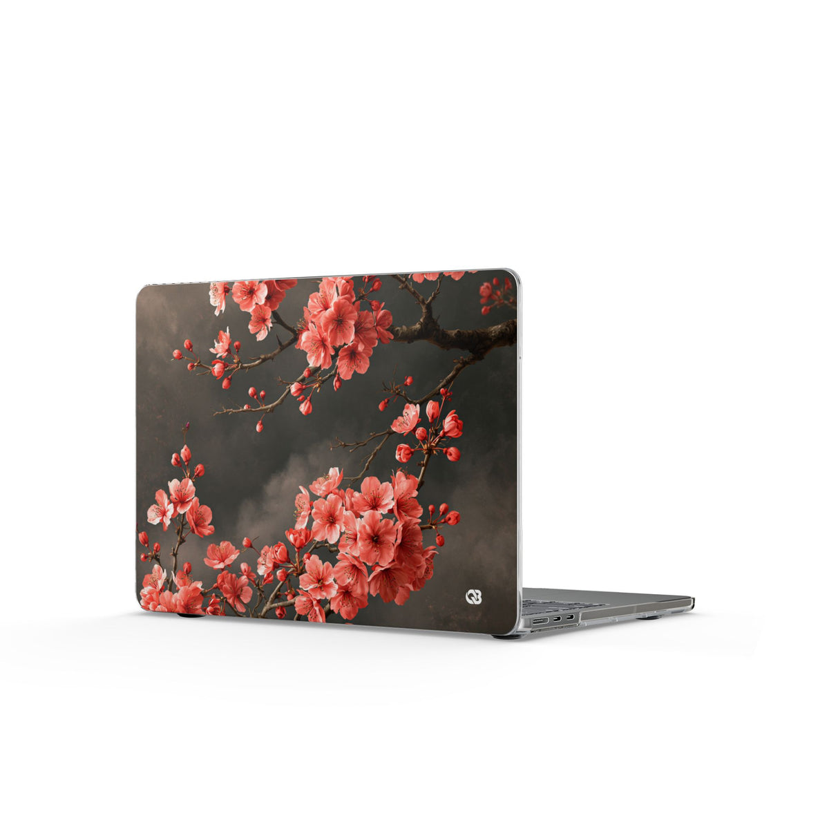 Dark Sakura Nocturne · Clear Hard Case for MacBook · Black