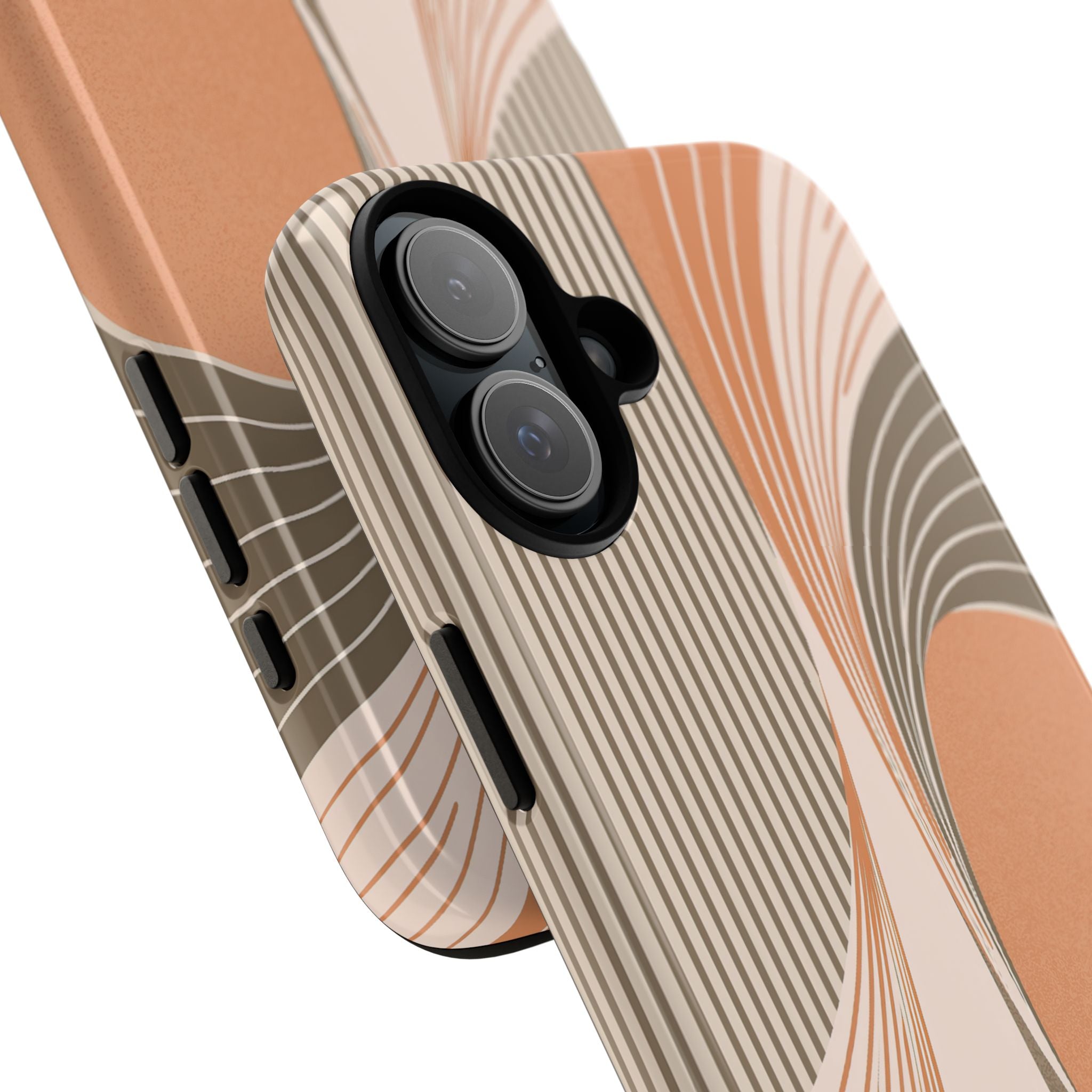 Orange Tough Phone Case for iPhone - Desert Arc Horizon