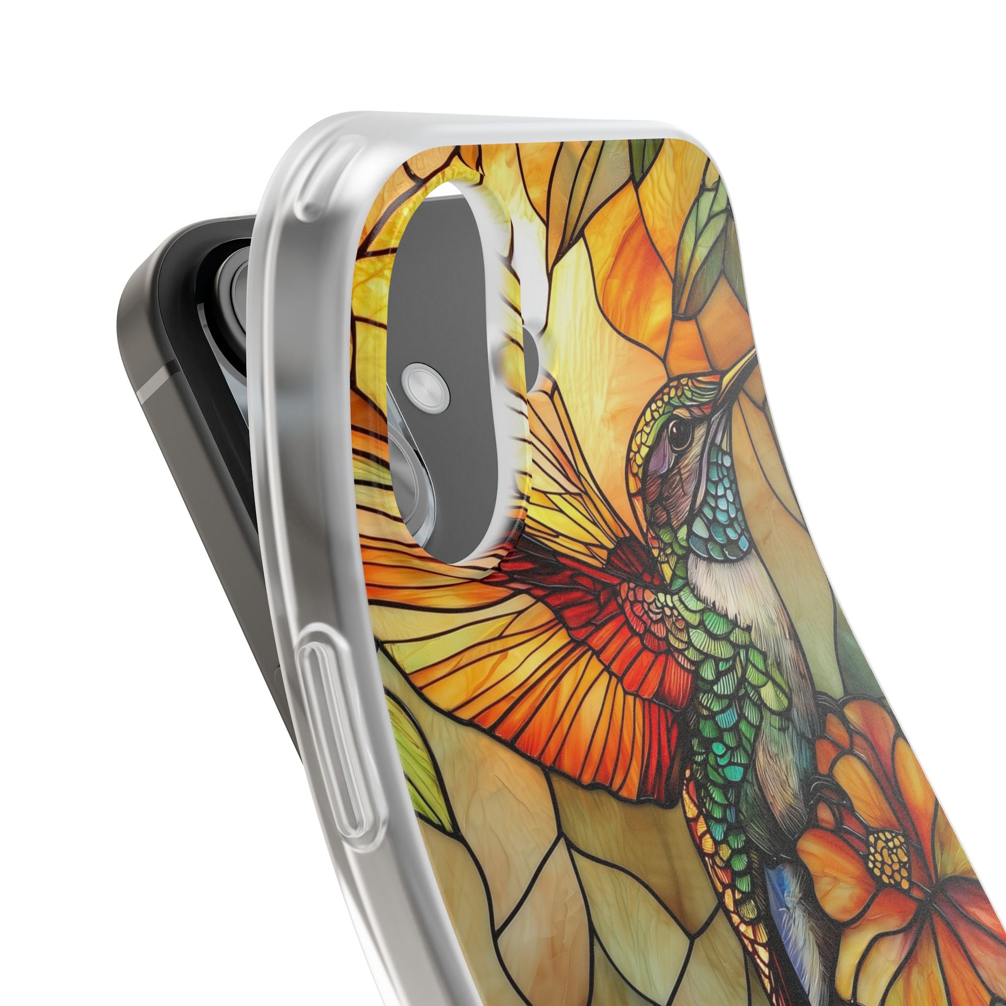 Amber Glass Hummingbird · Soft Phone Case for iPhone