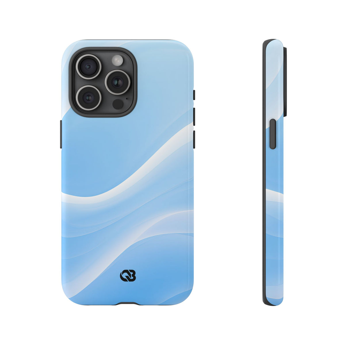 Blue Tough Phone Case for iPhone - Glacial Blue Silk
