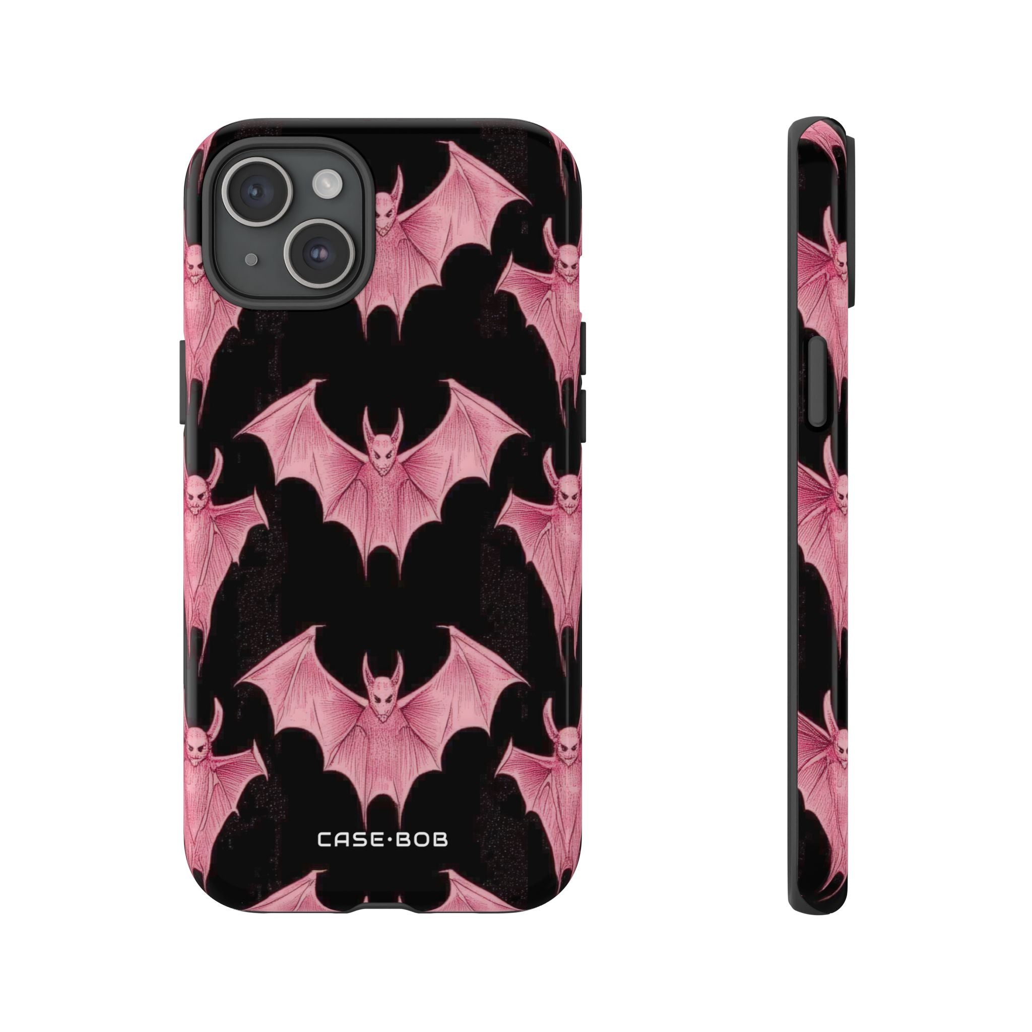 Pink Batwave iPhone 15 Plus Case - Tough
