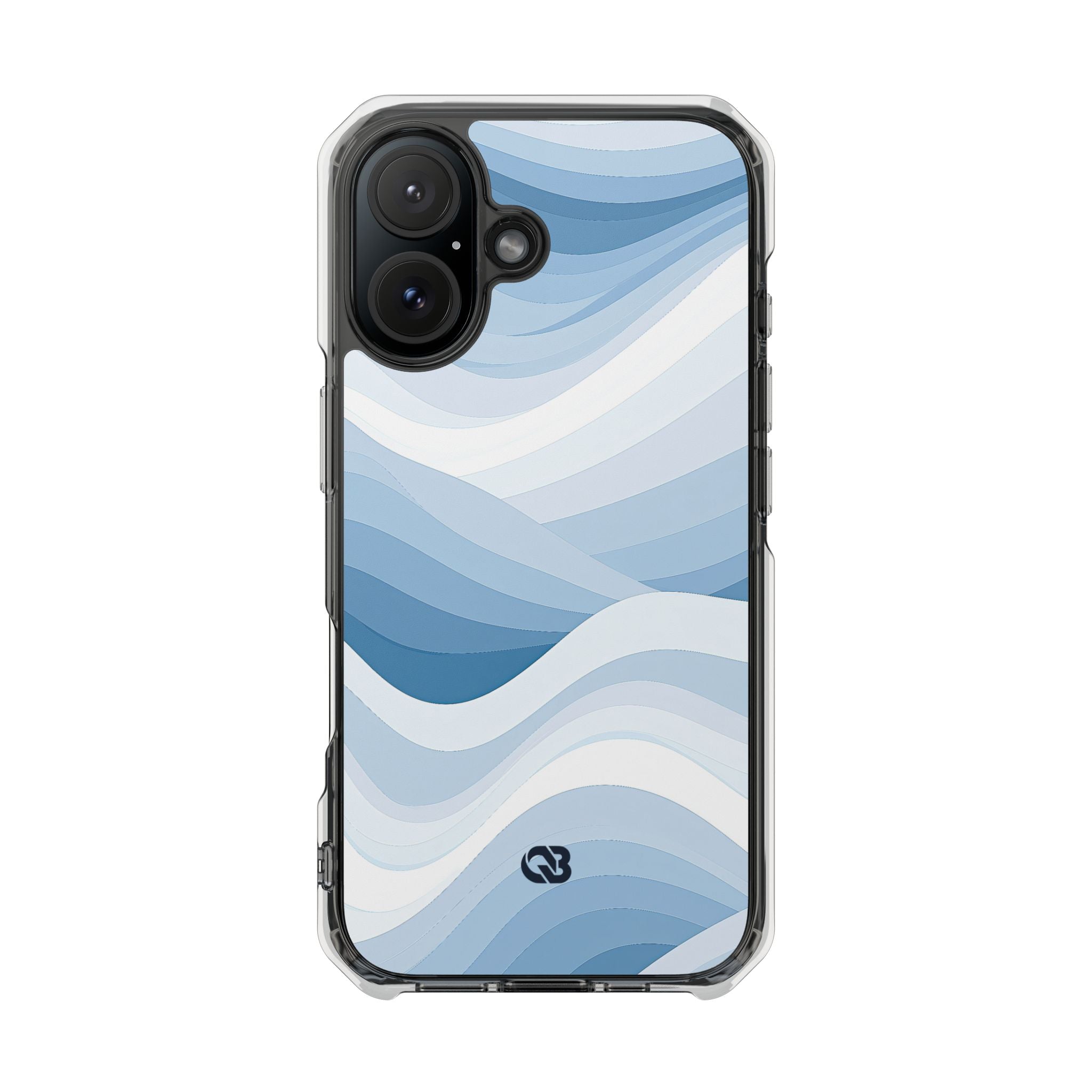 Blue Impact MagSafe Phone Case for iPhone - Glacial Indigo Flow