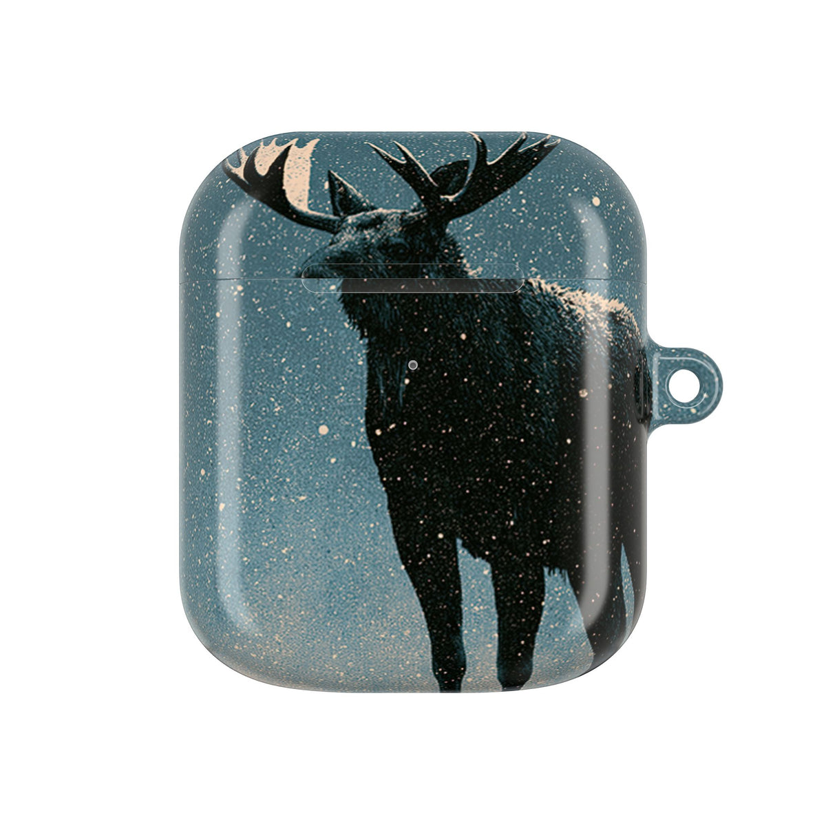 Nordic Boreal Moose · Hard Case for AirPods & AirPods Pro · Blue