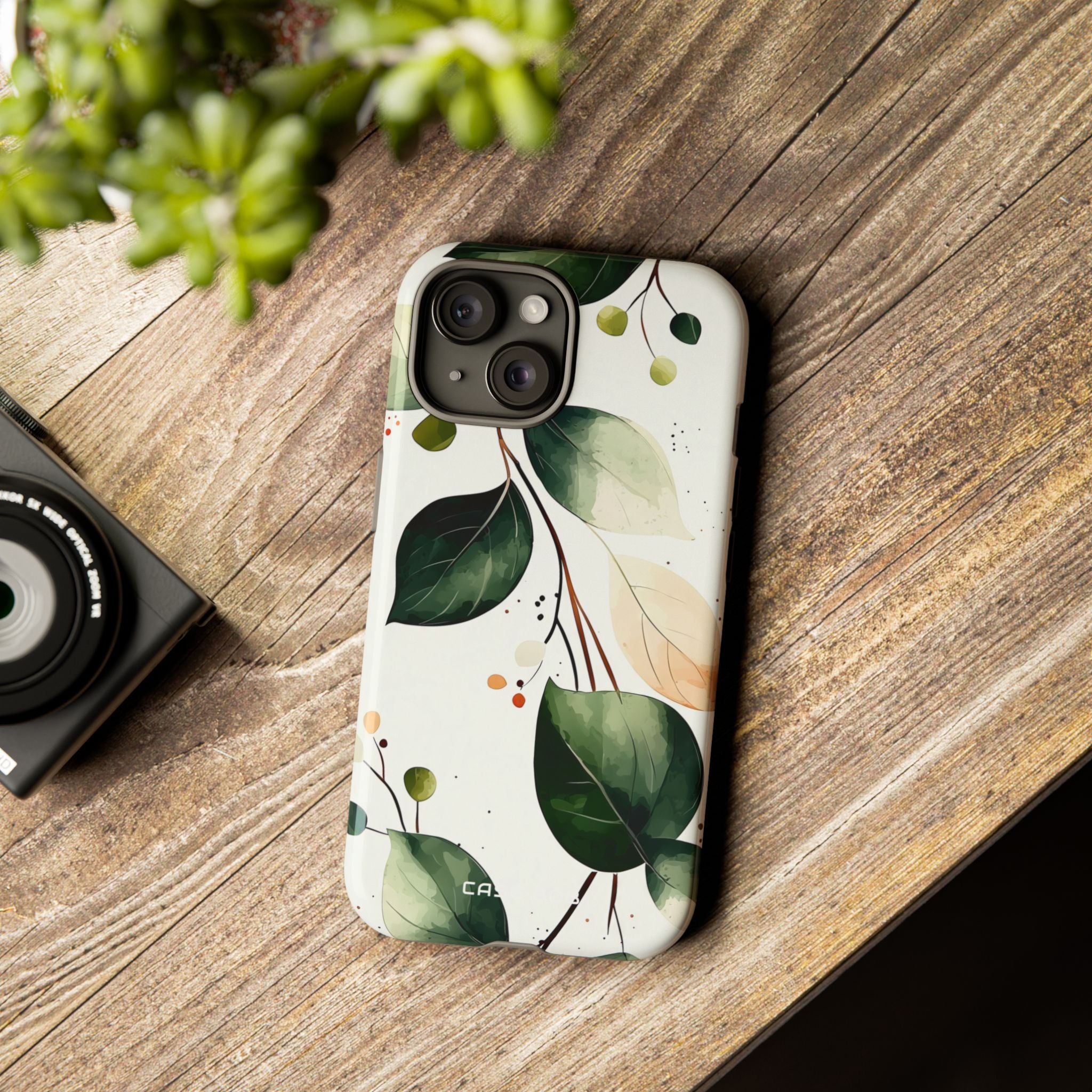 Greenberry Branch iPhone 15 Case - Tough