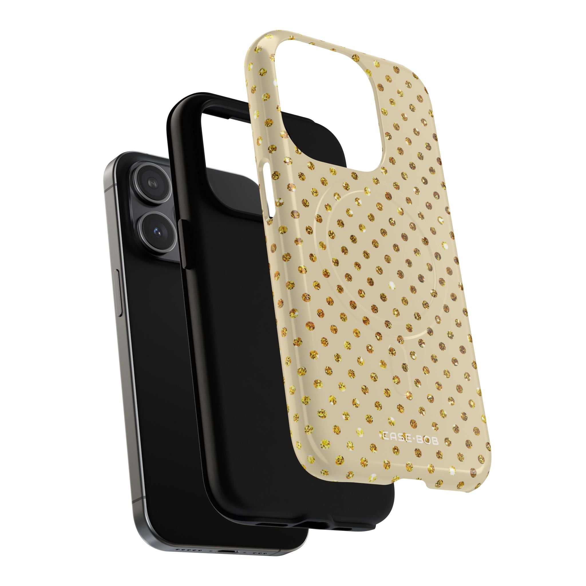 Gold Glitzer Raster iPhone 15 Pro Case - Tough+