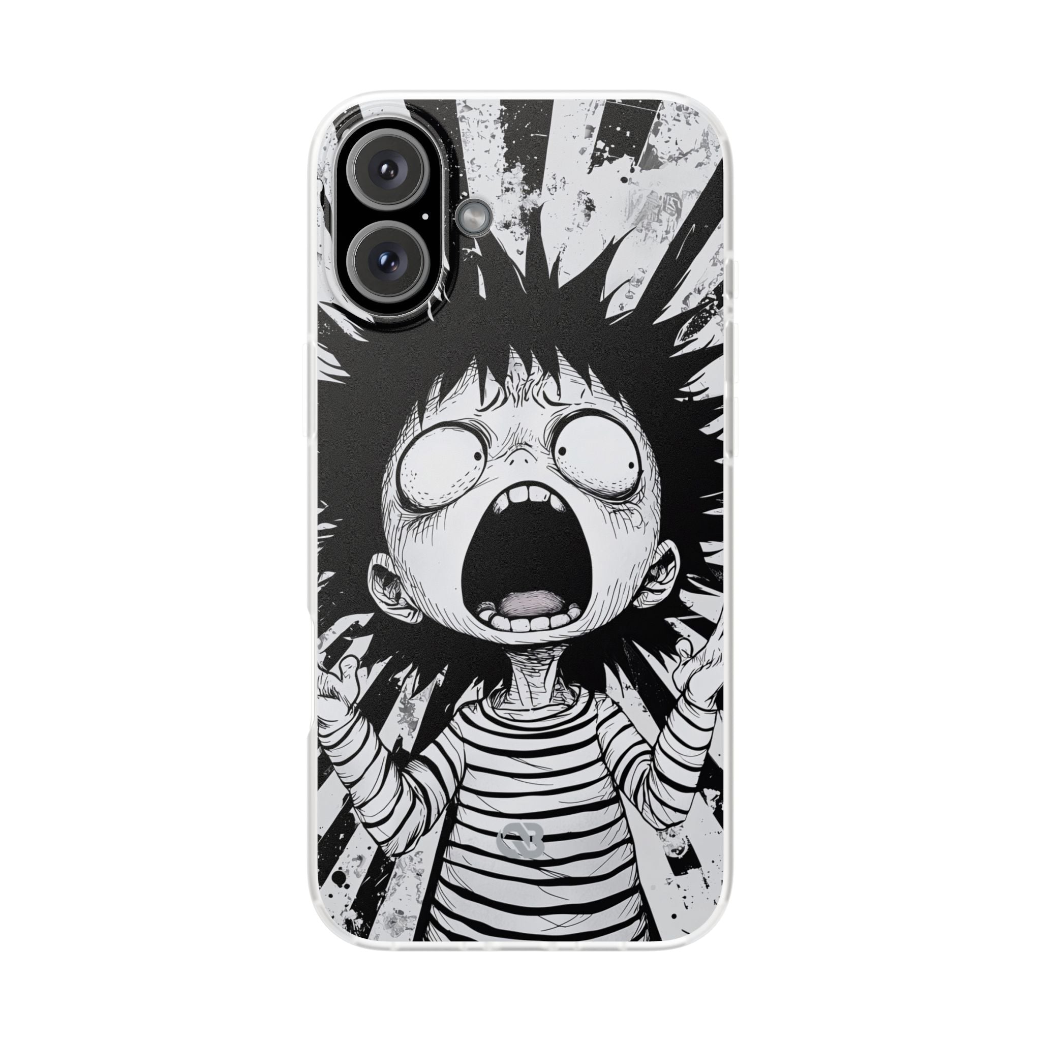 Chaotic Monochrome Scream · Soft Case na iPhone