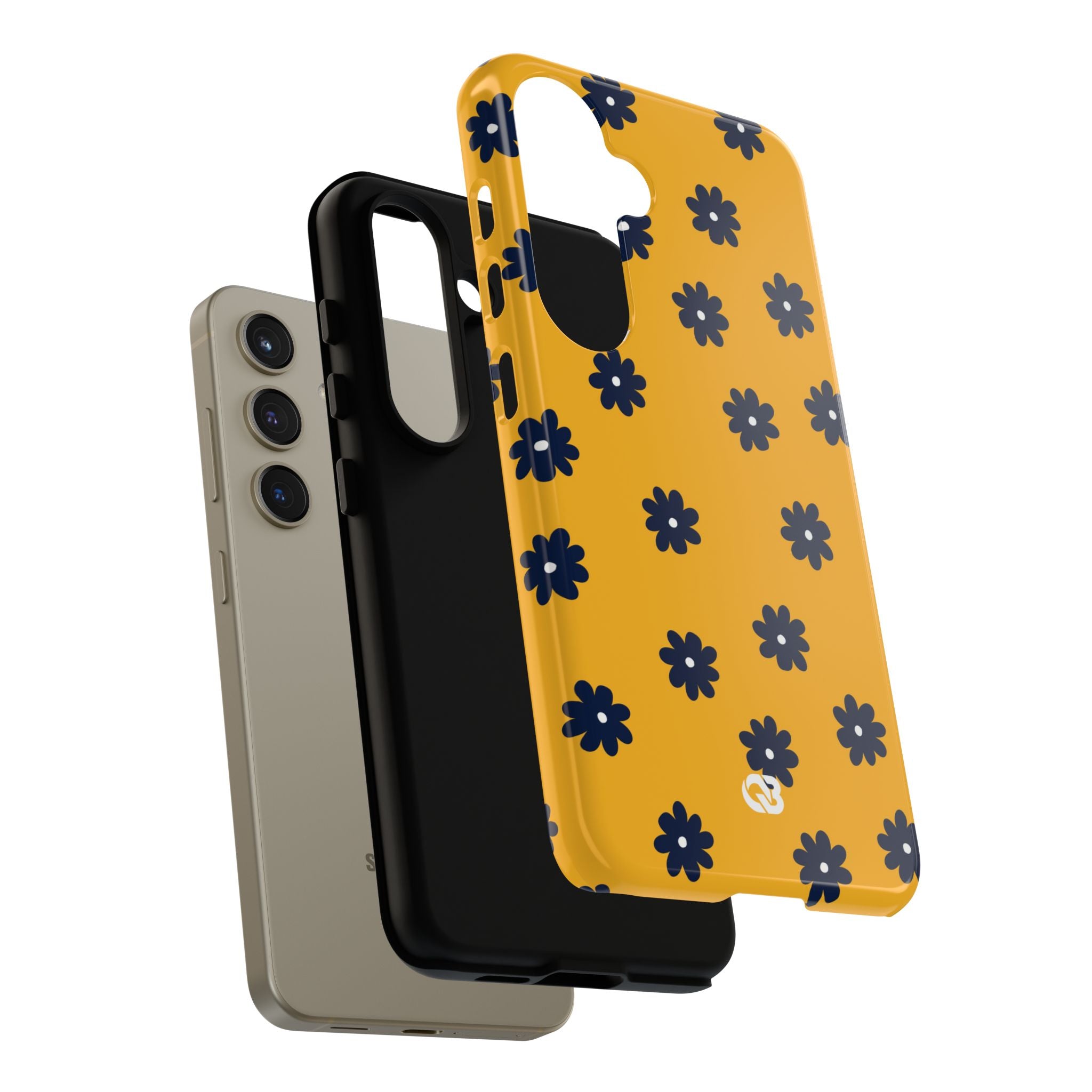 Navy Daisy Mustard · Tough Handyhülle für Samsung