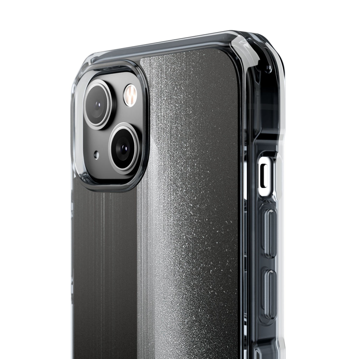 Black Impact MagSafe Phone Case for iPhone - Brutalist Pixel Monolith