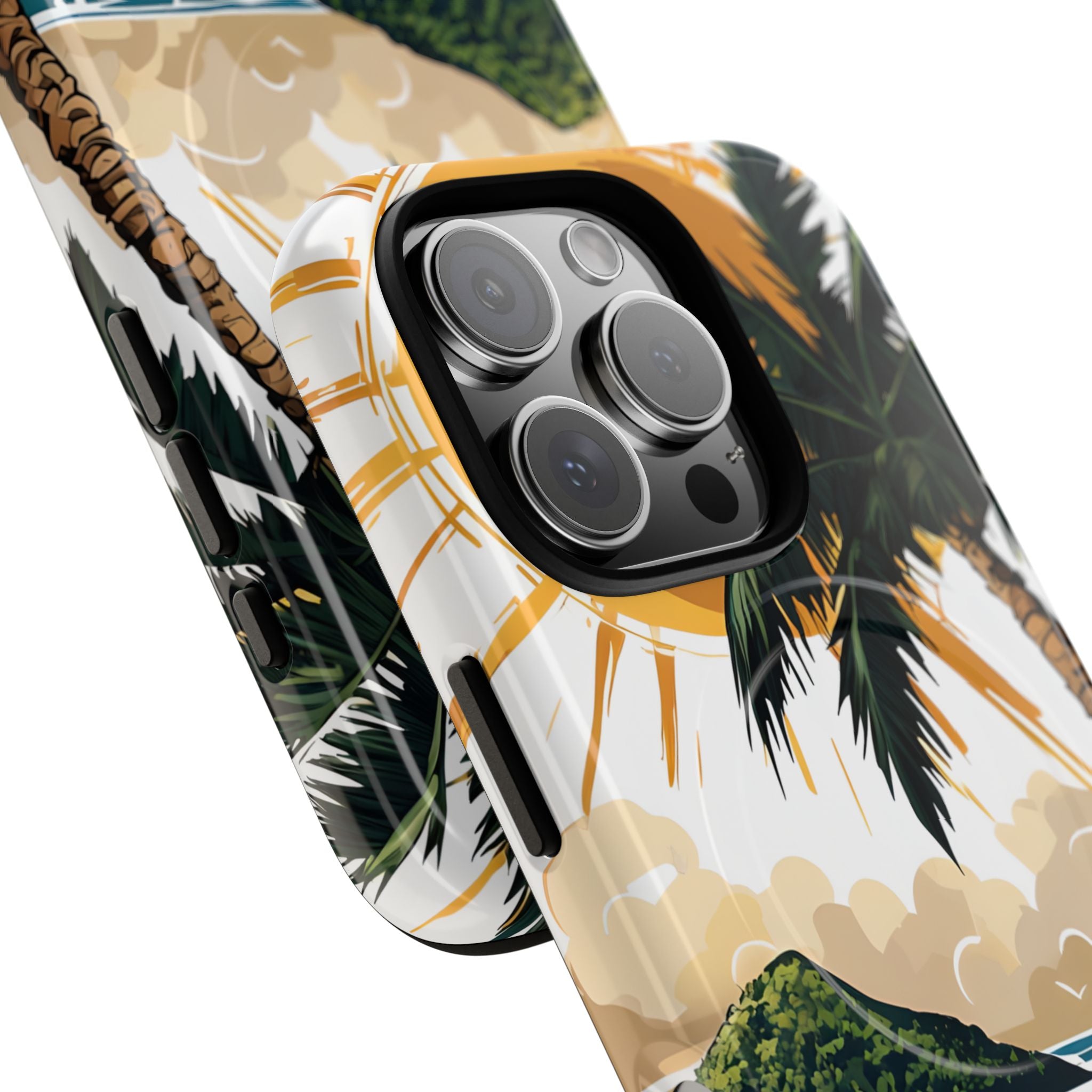 Sunny Palm Breeze iPhone 16 Pro -kovaus - Tuff+