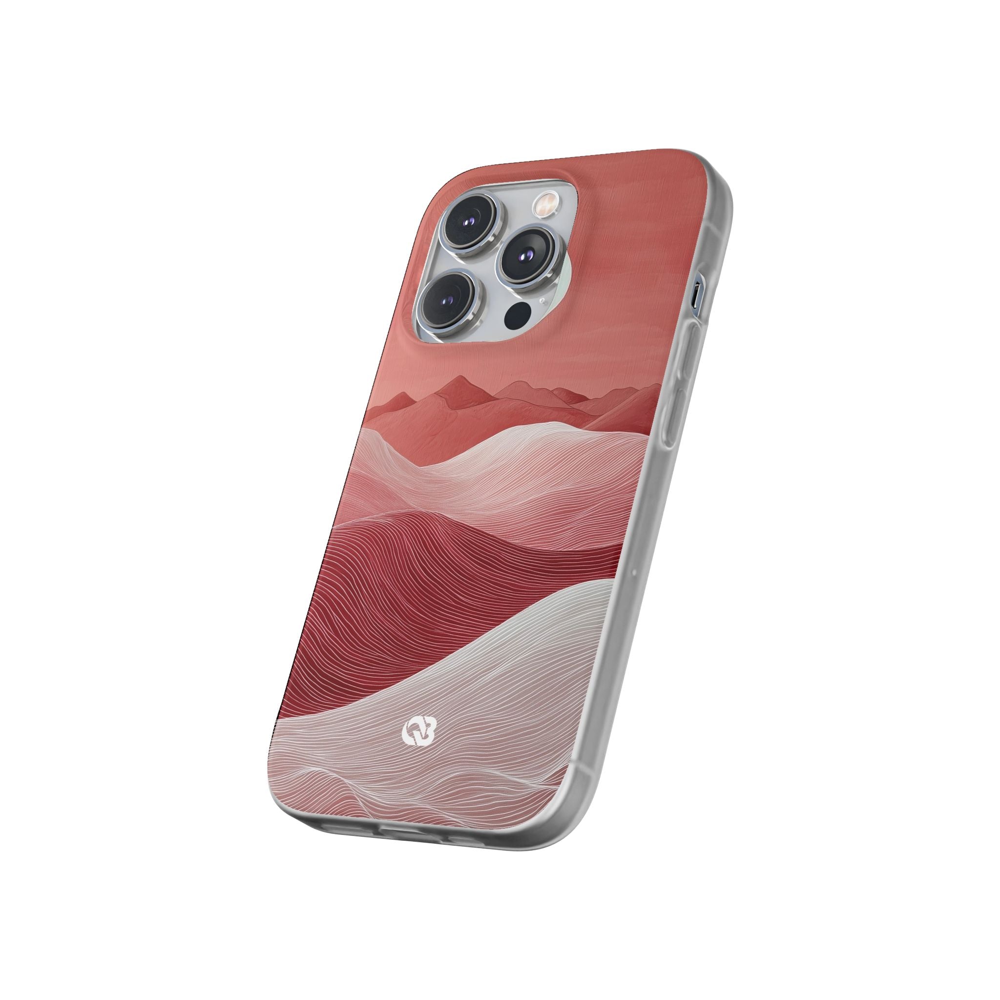 Crimson Dune Horizon · Soft Telefoncover for iPhone