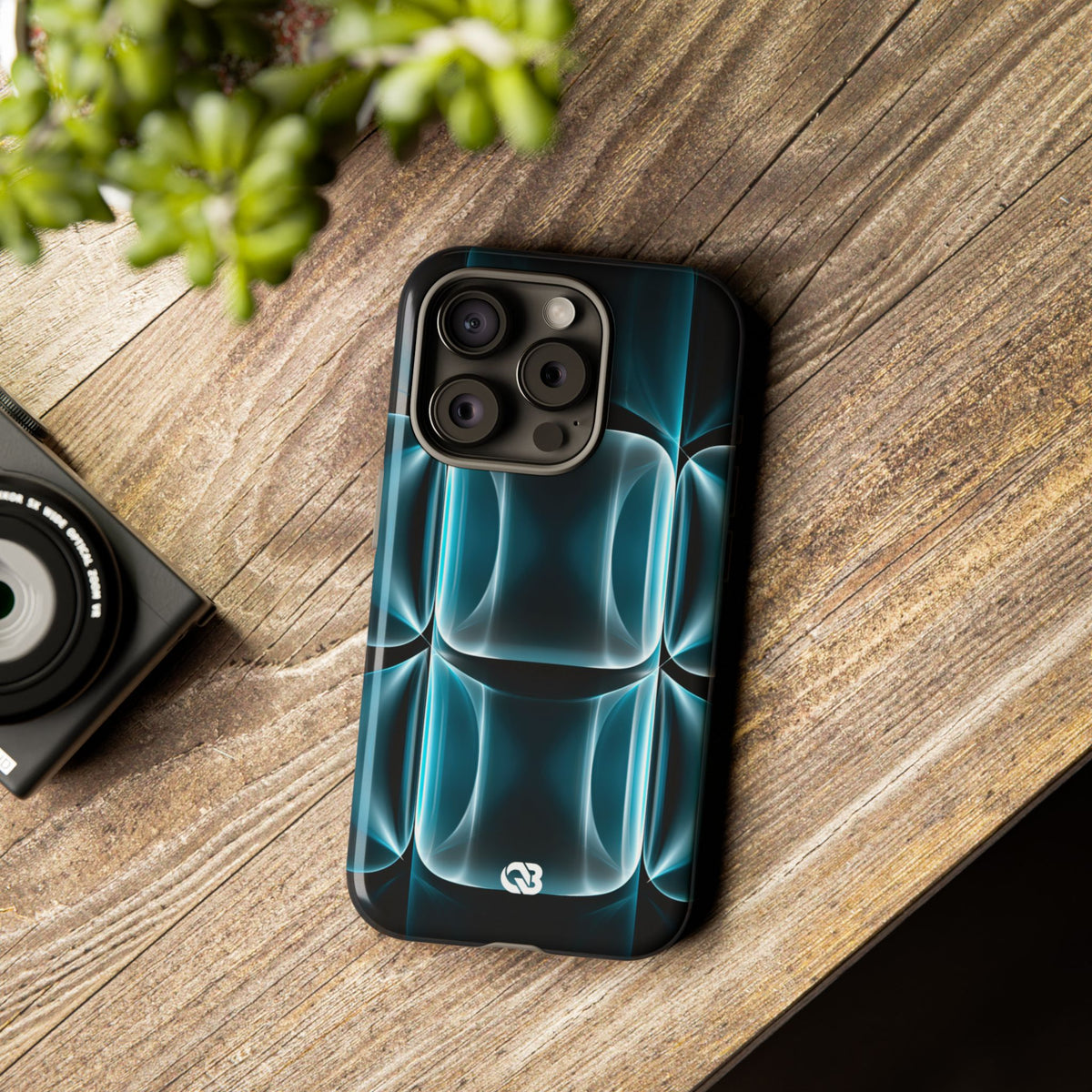 Cyan Core Matrix · Tough Phone Case for iPhone · Blue
