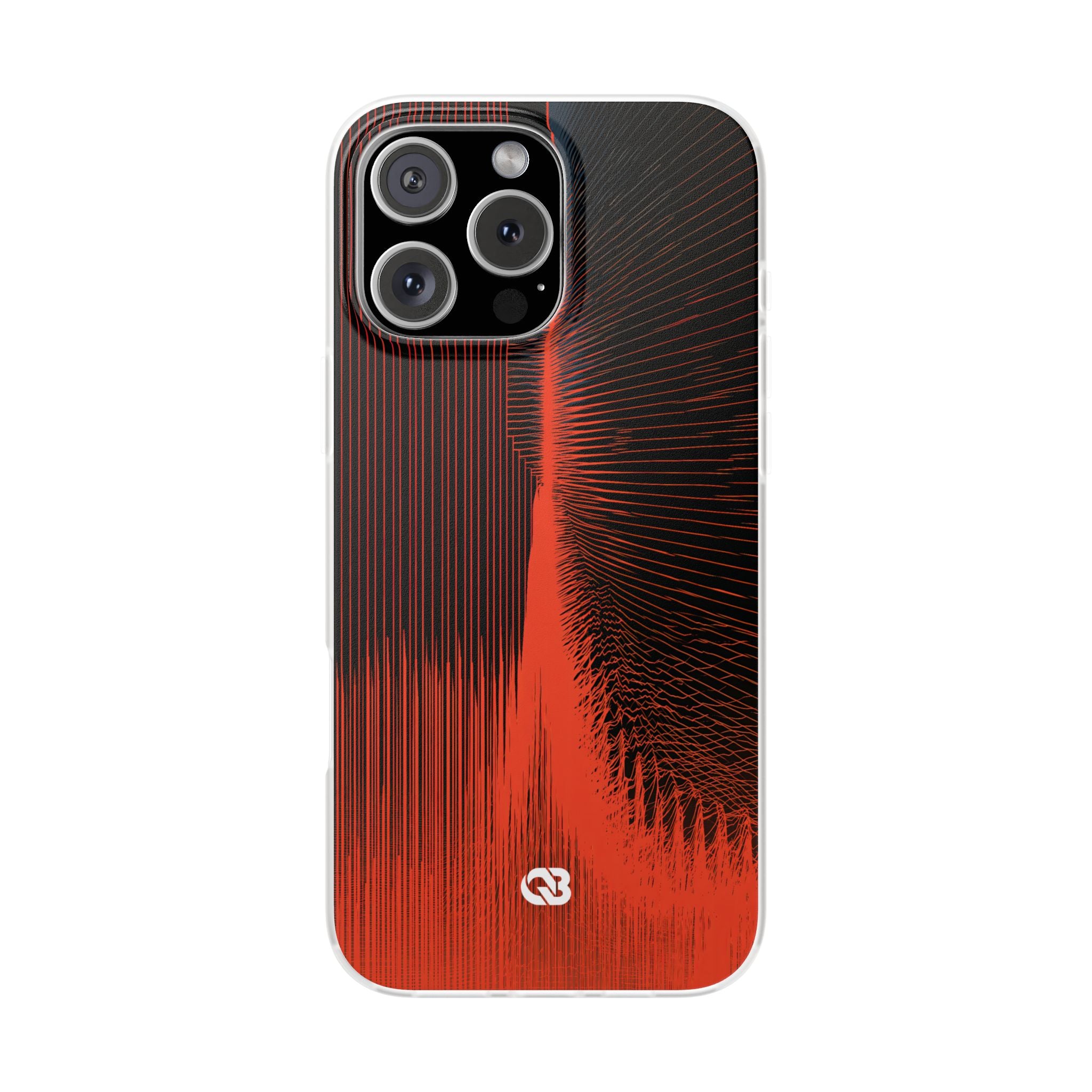 Red Lite Phone Case for iPhone - Crimson Frequency Pulse