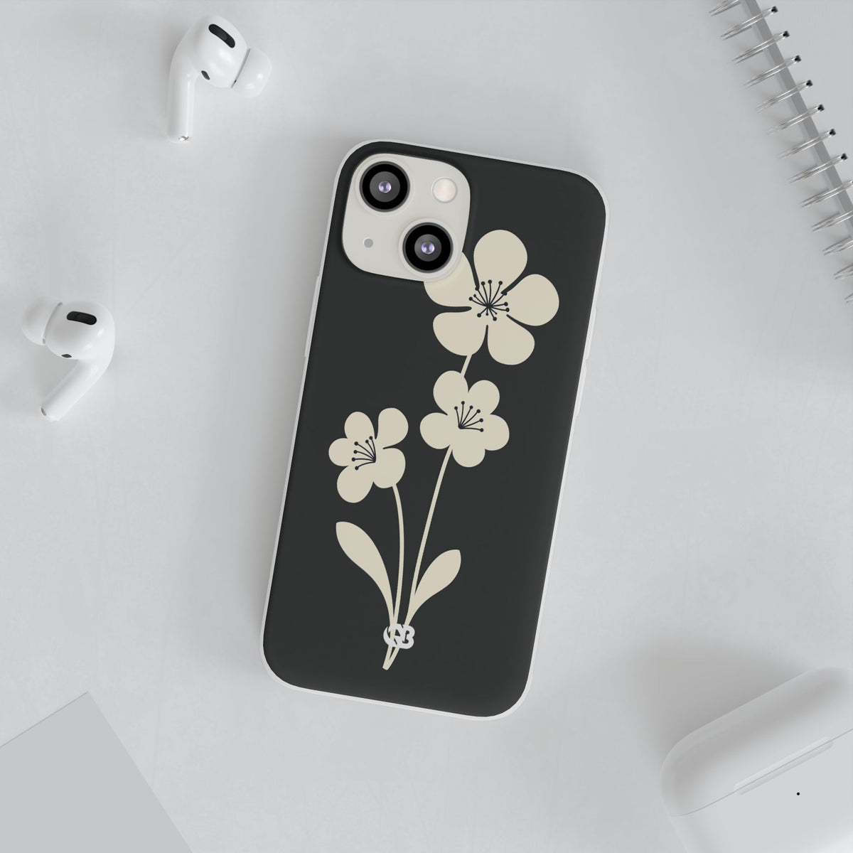 Nordic Blossom · Lite Phone Case for iPhone · Black