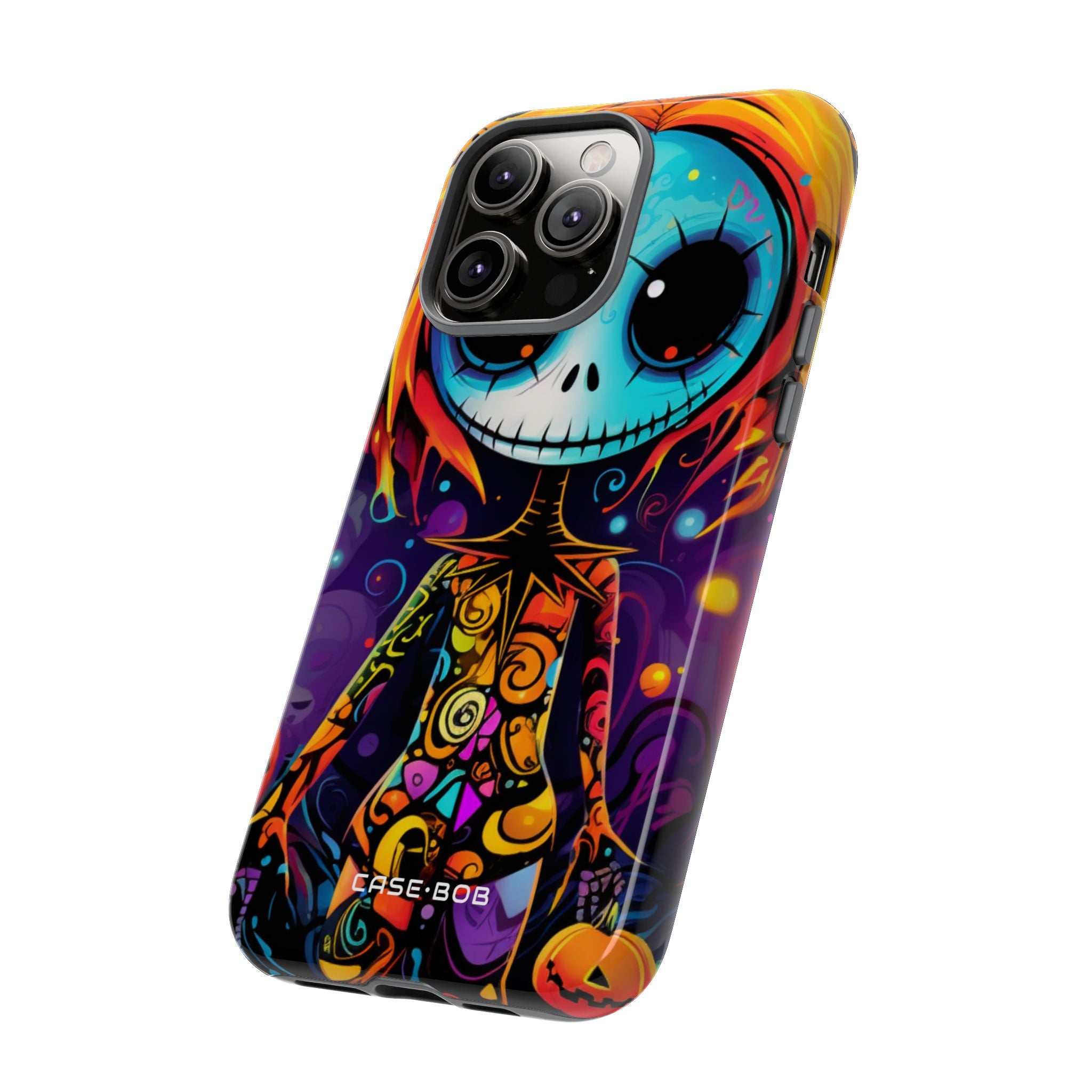 Blue Skull Swirl iPhone 14 Pro Max Case - Tough - CASE•BOB