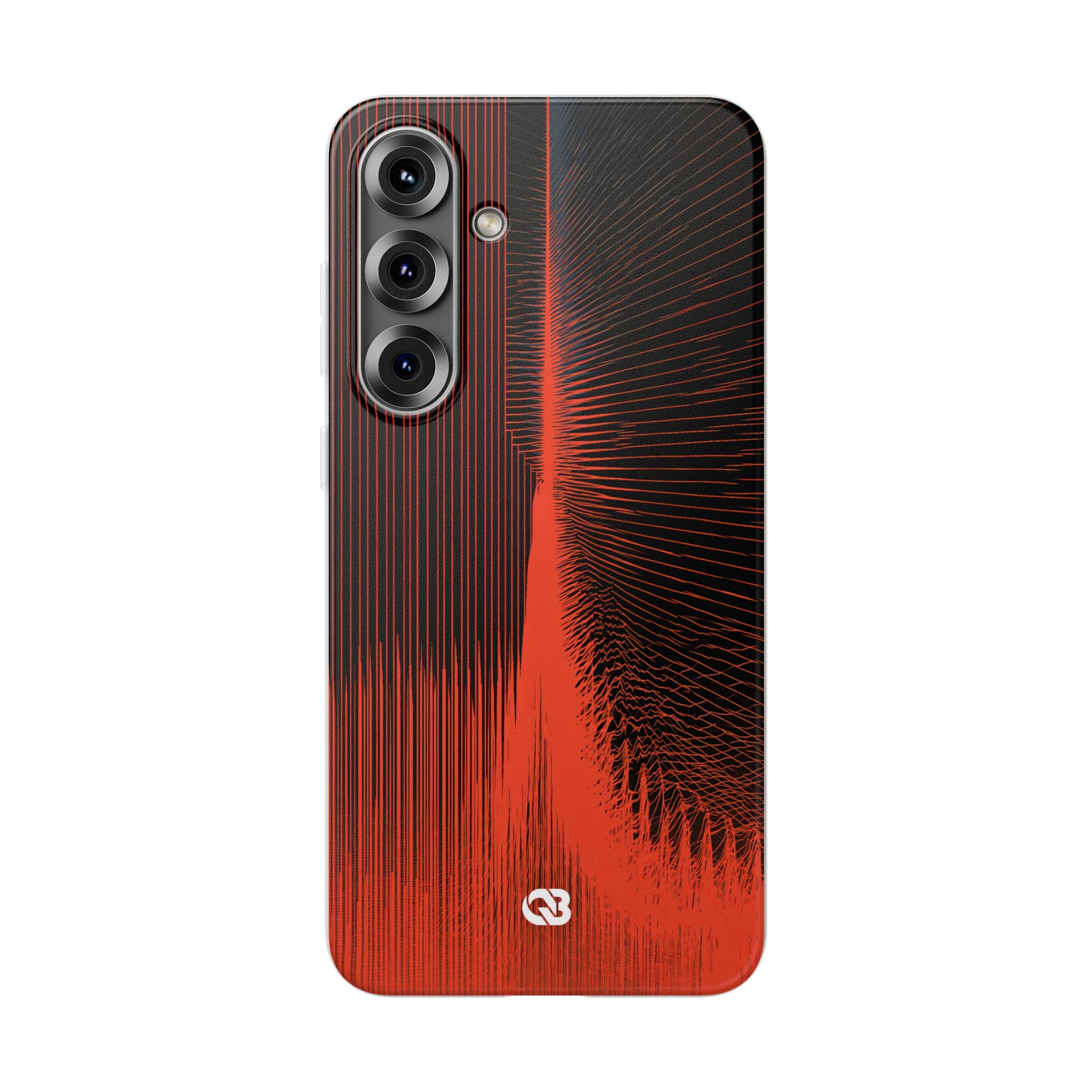 Red Lite Phone Case for Samsung - Crimson Frequency Pulse