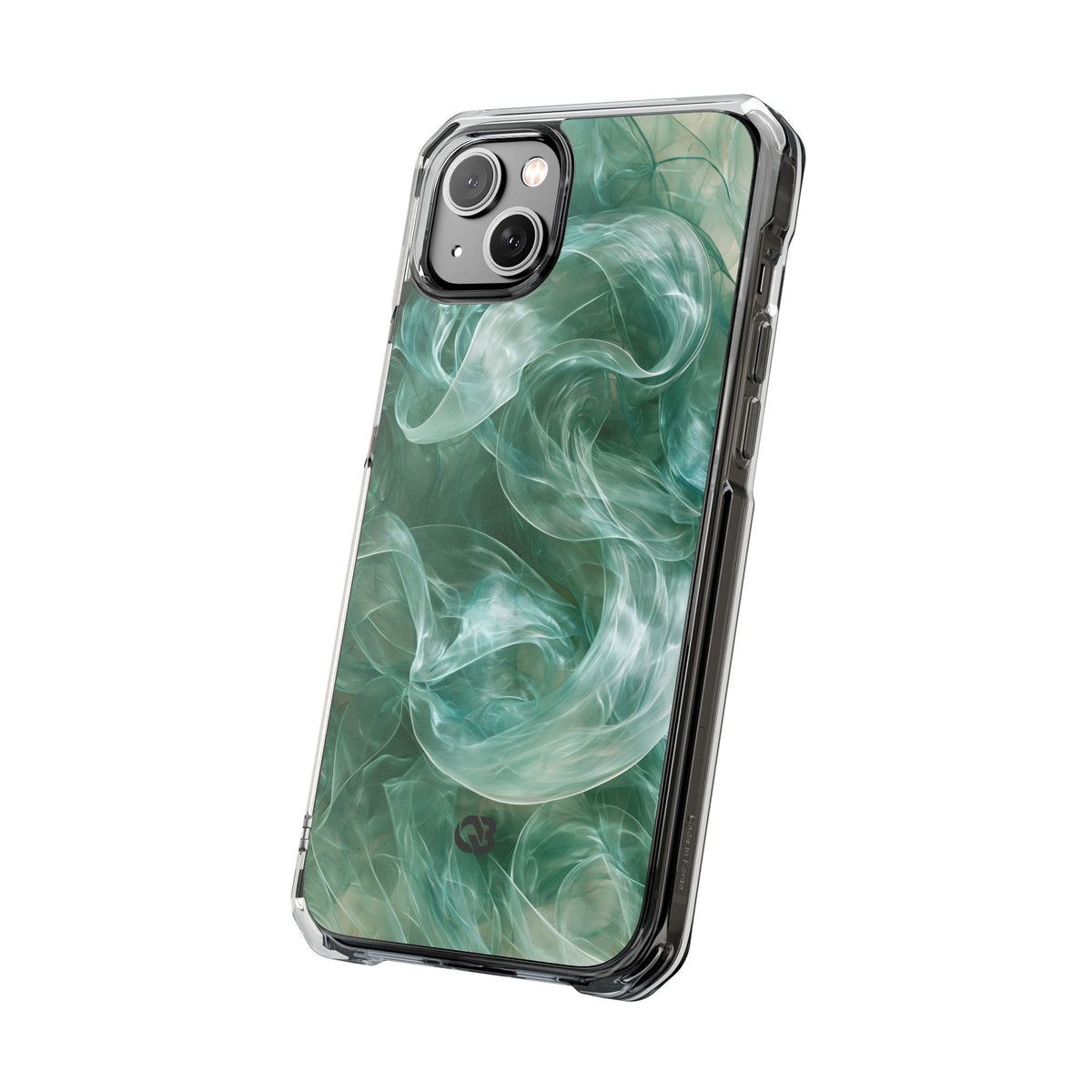 Translucent Aqua Flow · Clear Impact Magnetic Phone Case for iPhone · Teal