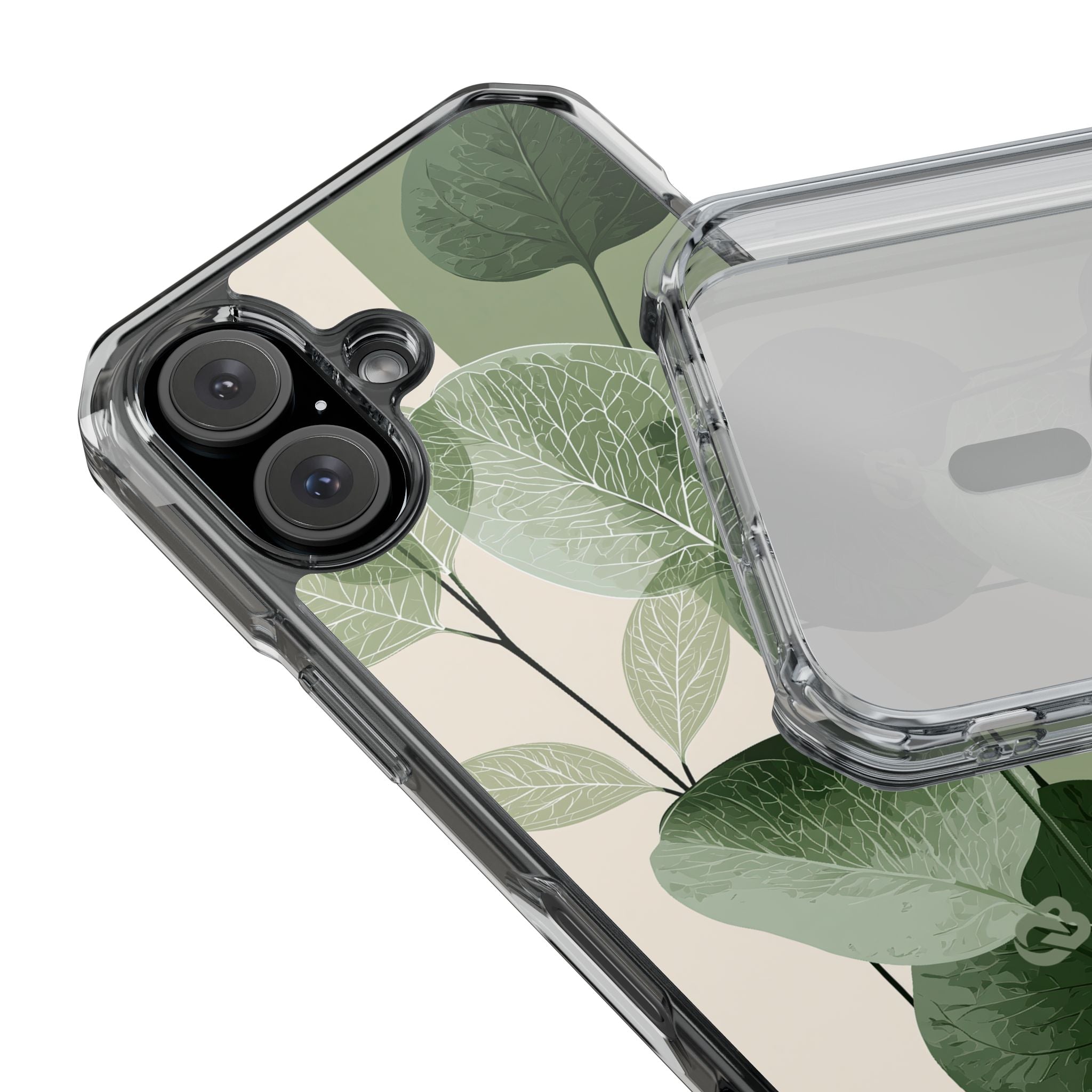 Green Impact MagSafe Phone Case for iPhone - Sage Leaf Skeletals