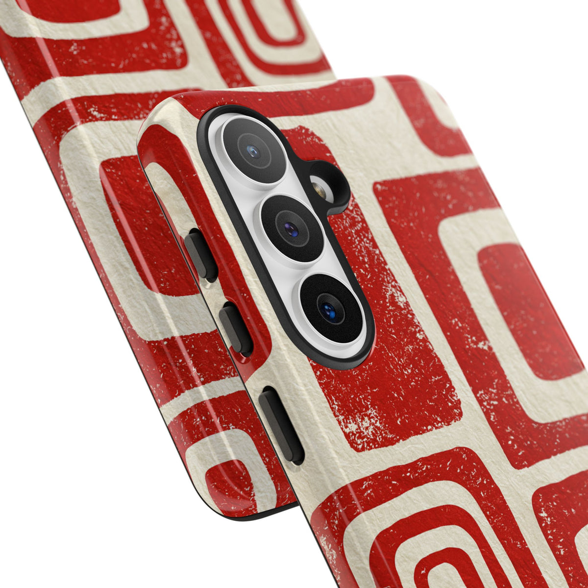 Vermilion Block Motif · Tough Phone Case for Samsung · Red