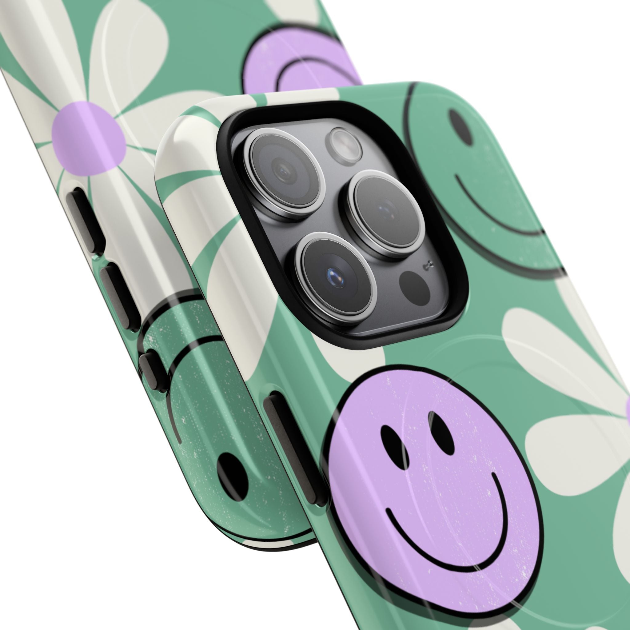 Smiley Daisy Glow iPhone 15 Pro Case - Tough+