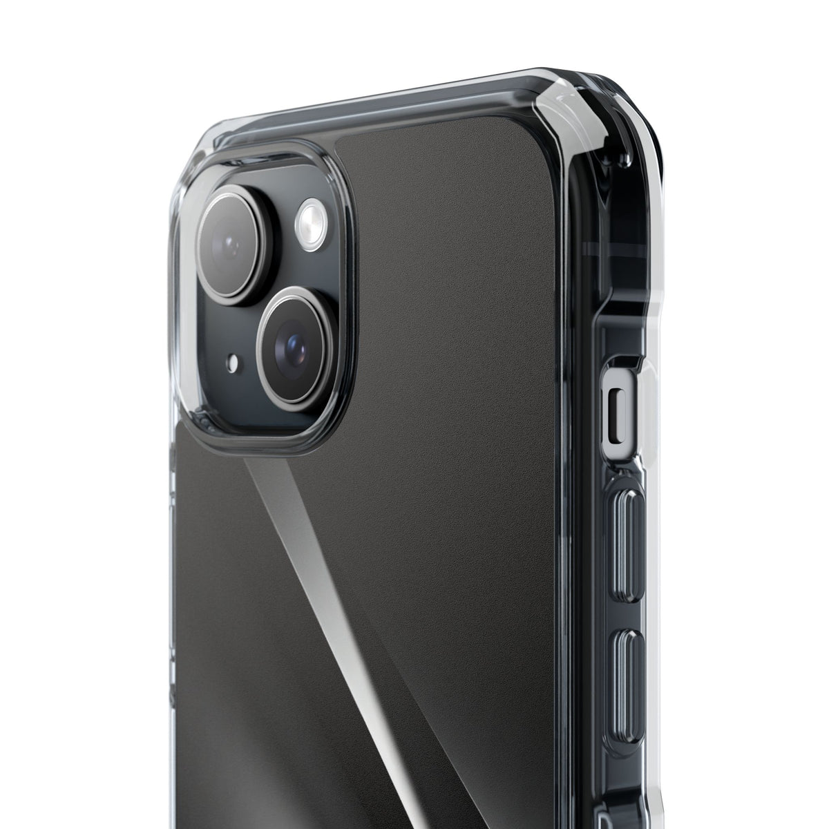 Obsidian Ridge · Clear Impact Magnetic Phone Case for iPhone · Black