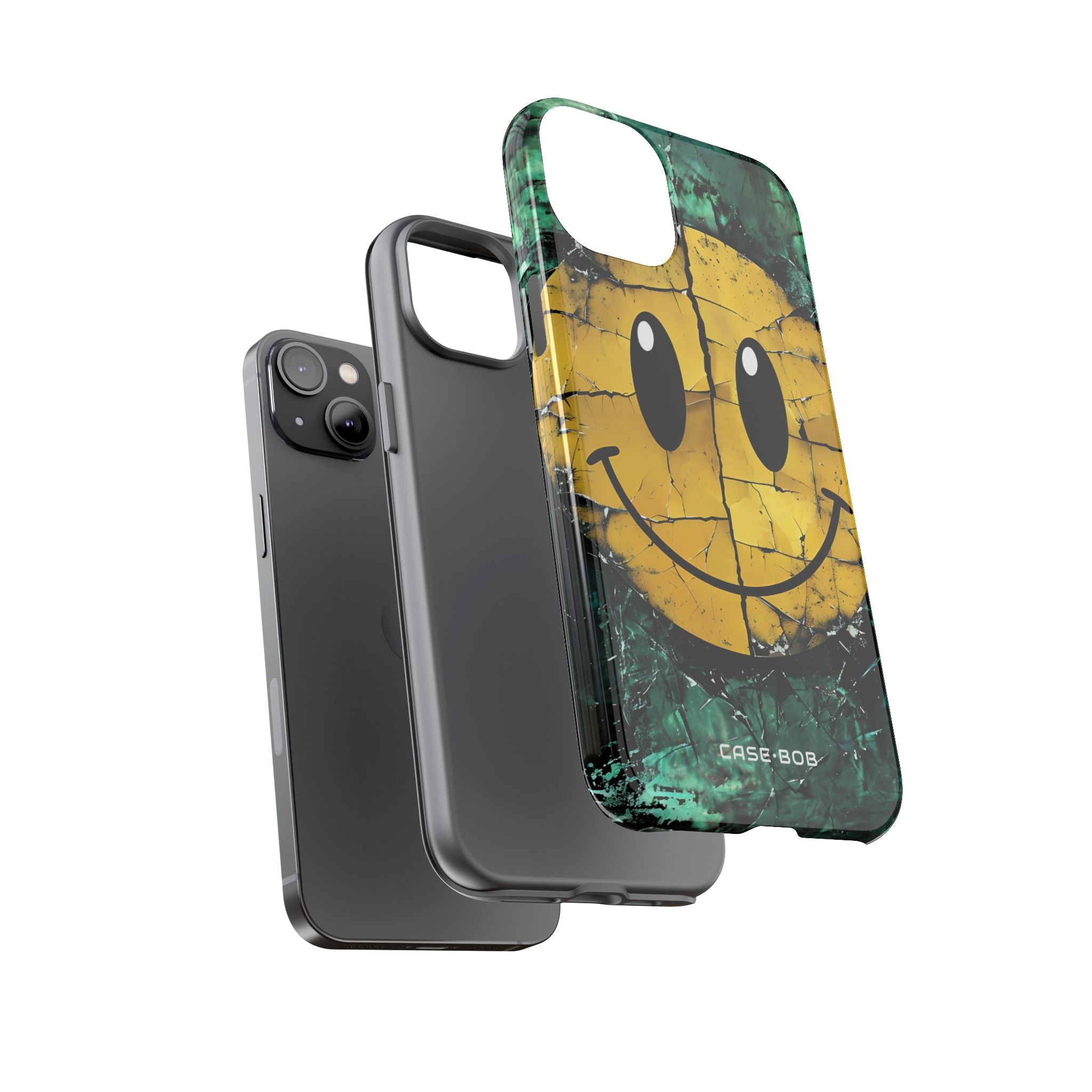 Zerbrochener Smiley iPhone 14 Plus Case - Tough