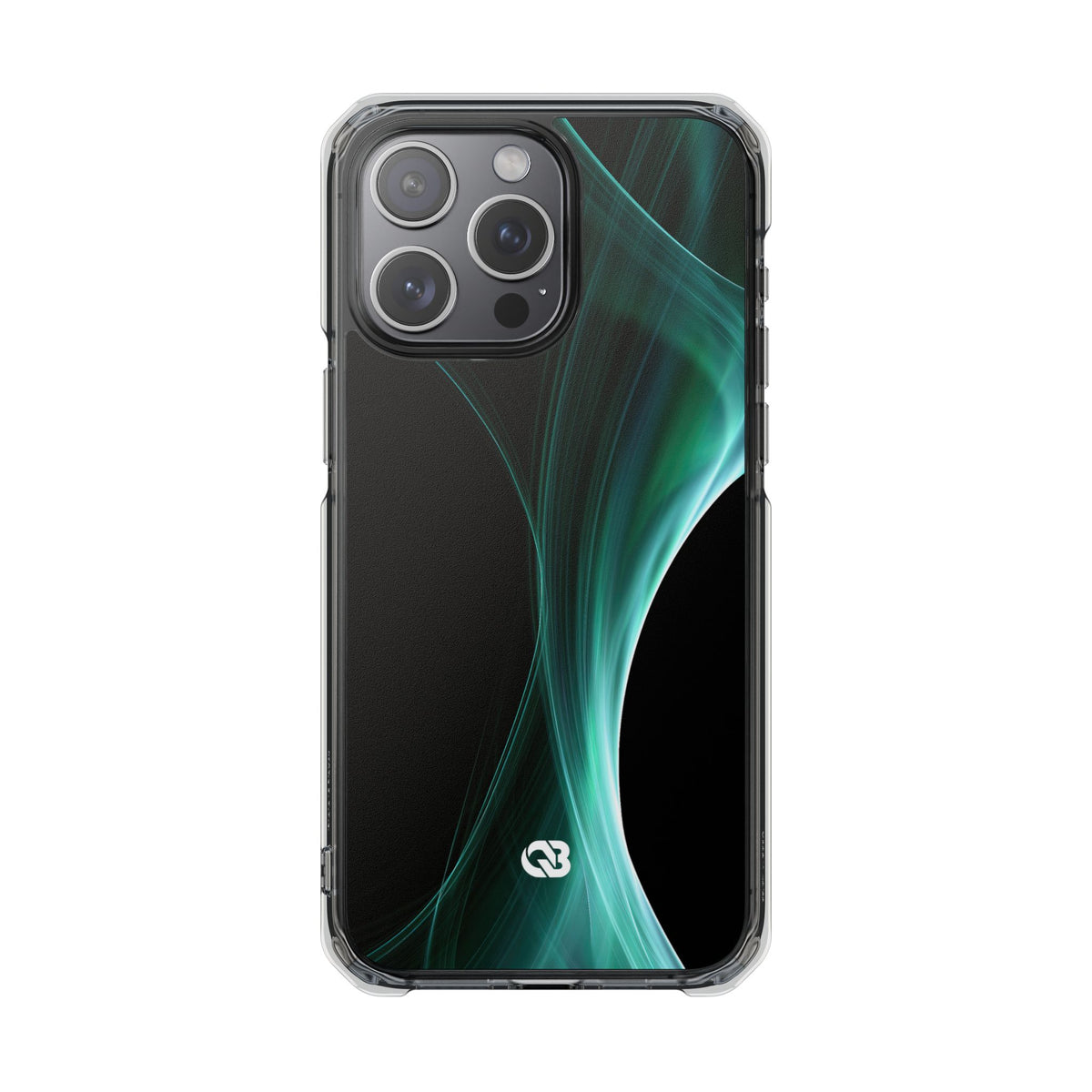 Emerald Lumen · Clear Impact Magnetic Phone Case for iPhone · Green