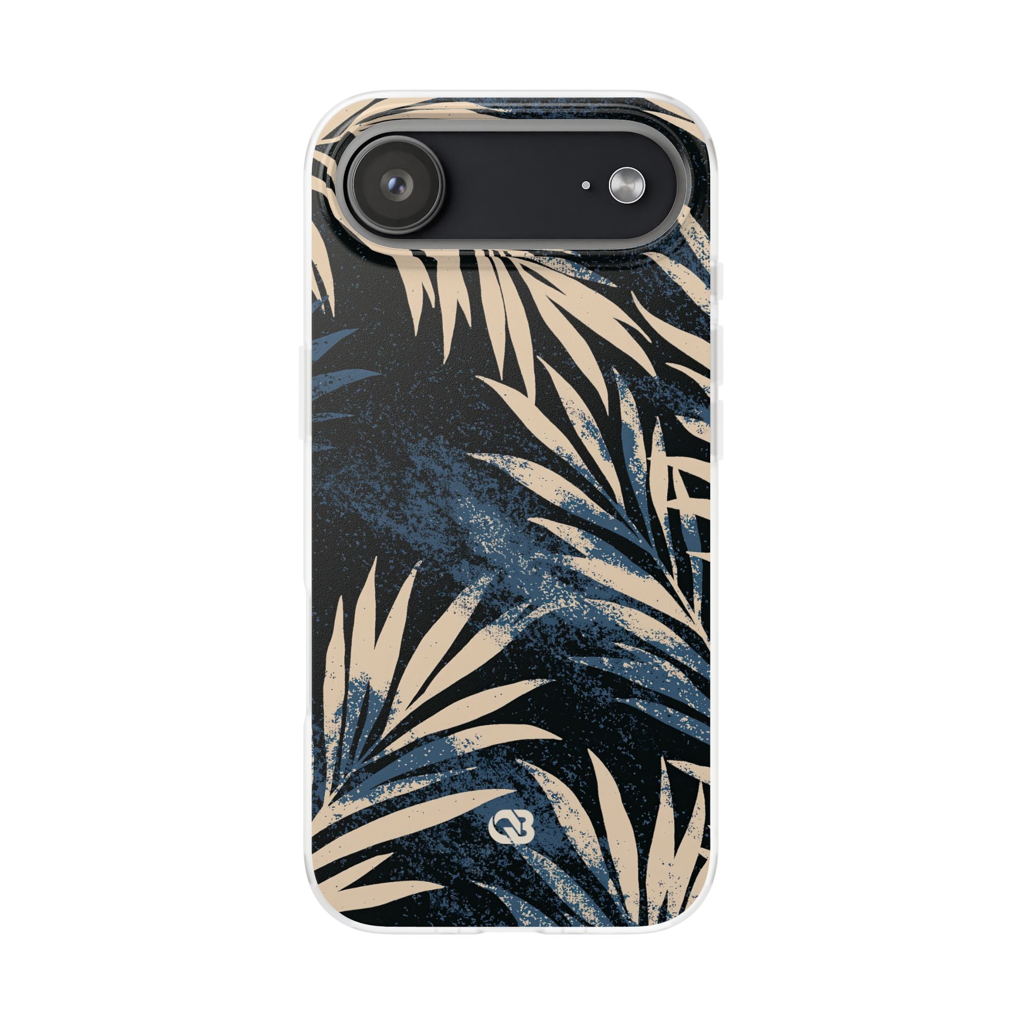 Blue Lite Phone Case for iPhone - Midnight Indigo Palm