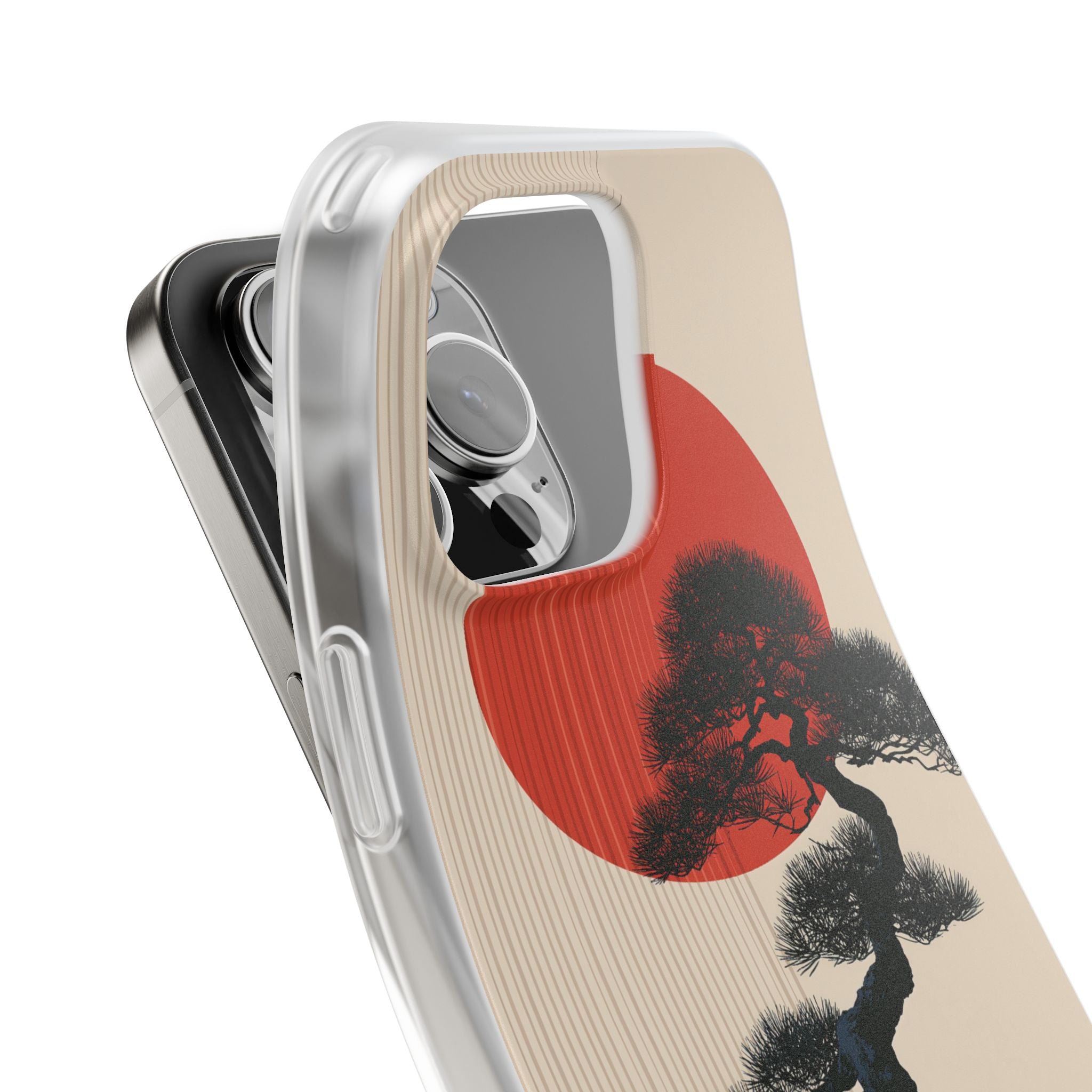 Beige Lite Phone Case for iPhone - Kyoto Crimson Pine