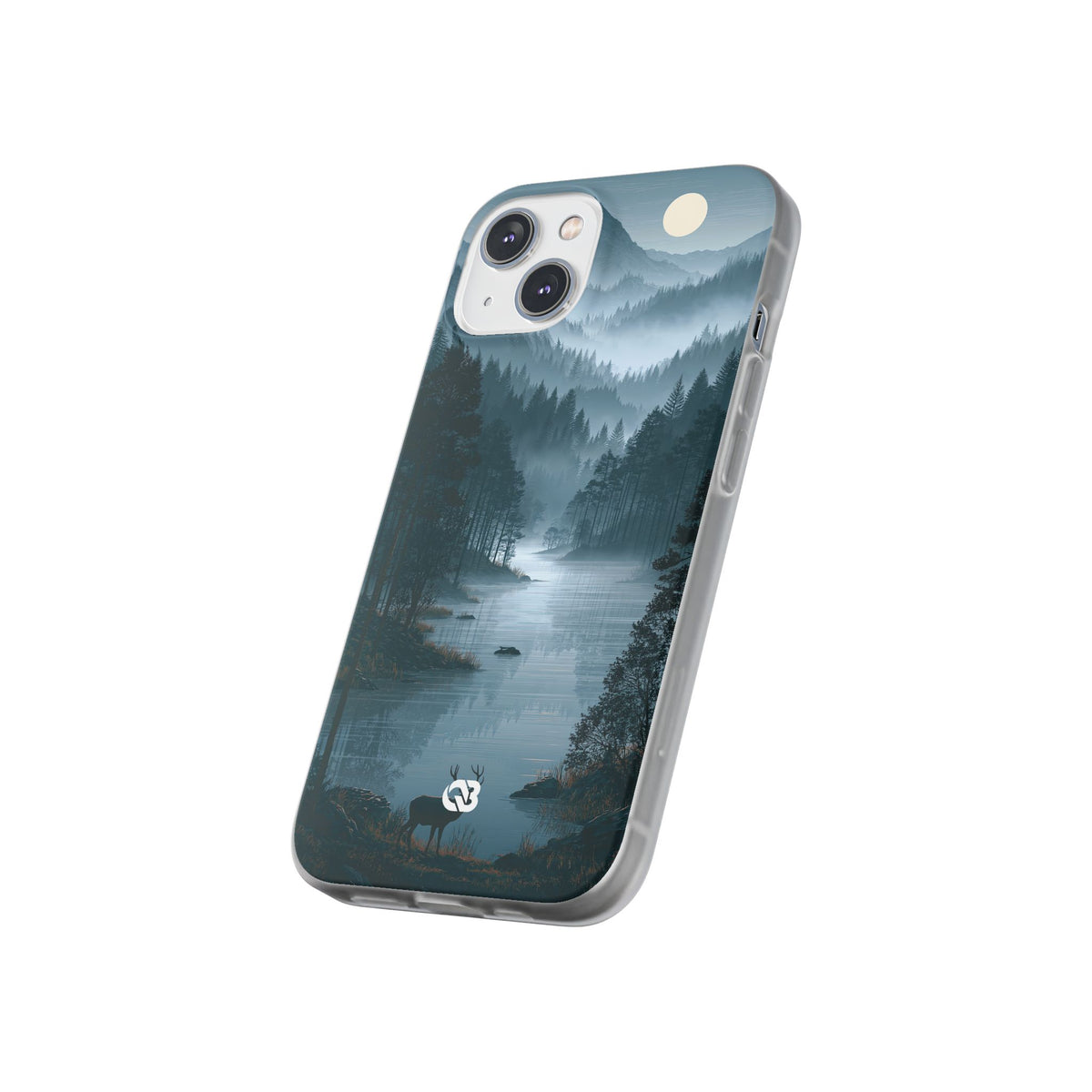 Silent Nordic Fjord · Lite Phone Case for iPhone · Blue